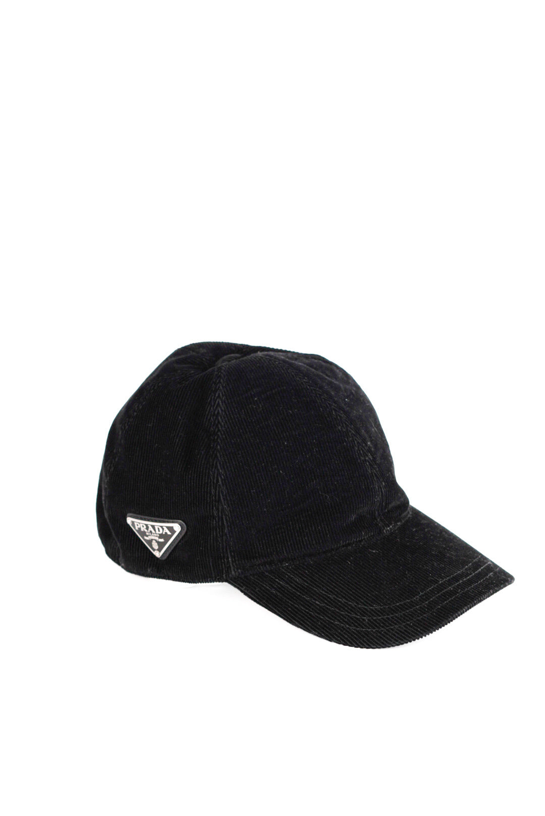 Prada Triangle-Logo Corduroy Cap