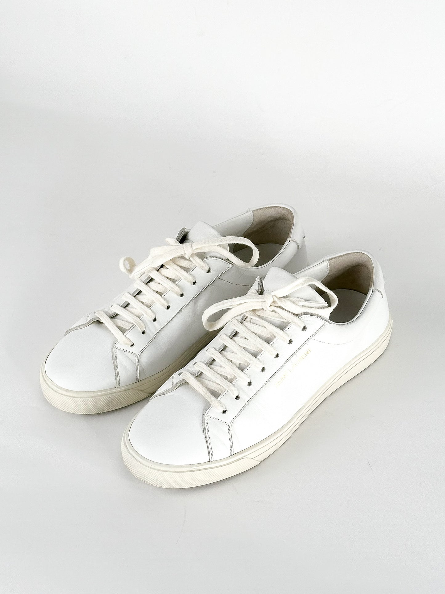 Saint Laurent Andy Low Top Leather Sneakers Size 38
