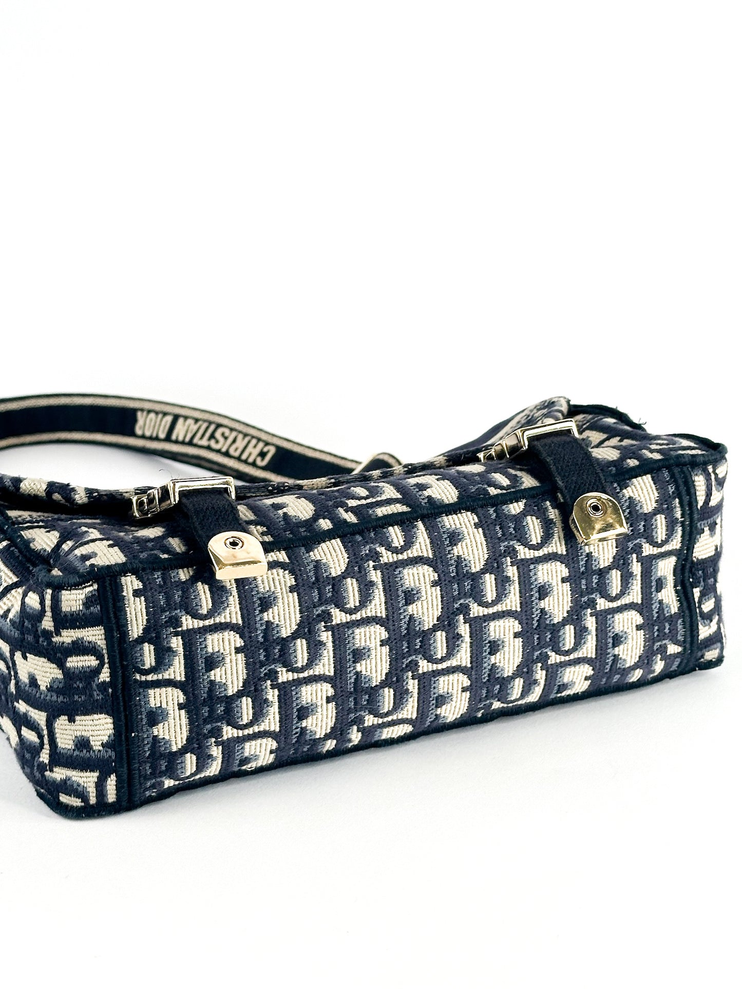 Christian Dior Camp Bag Blue Oblique Small Embroidery