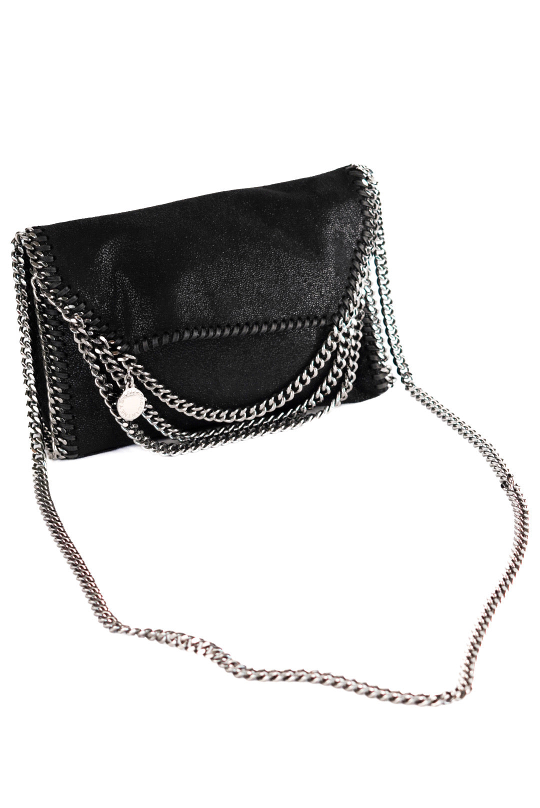 Stella Maccartney Shaggy Deer Falabella Crossbody Bag Black