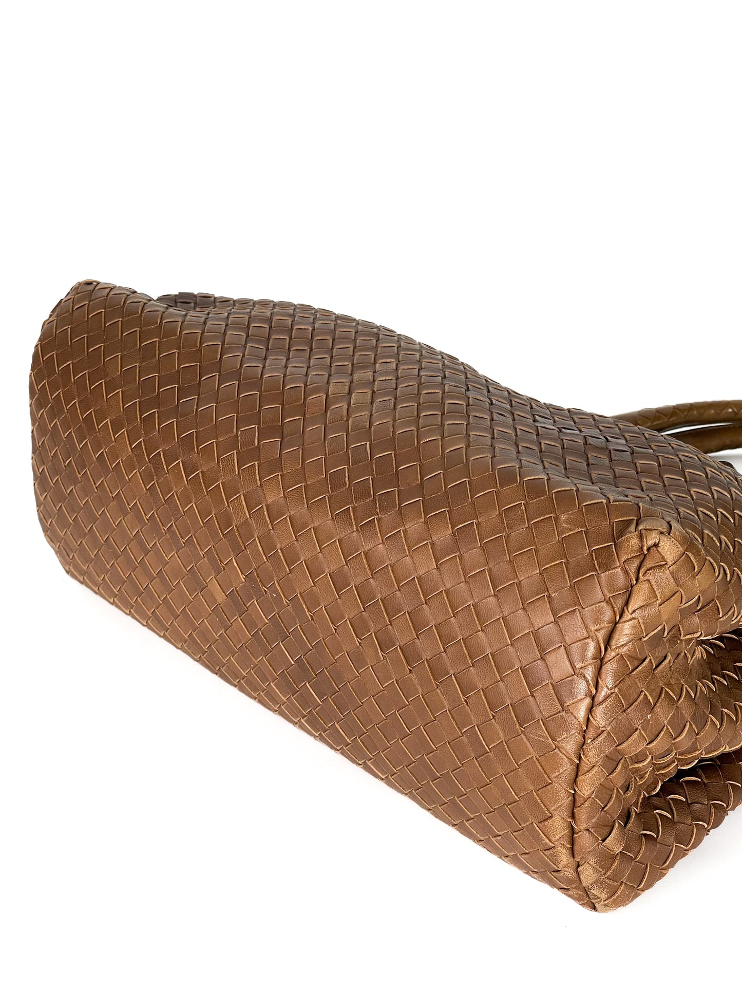 Bottega Veneta Tan Intrecciato Leather Roma Tote