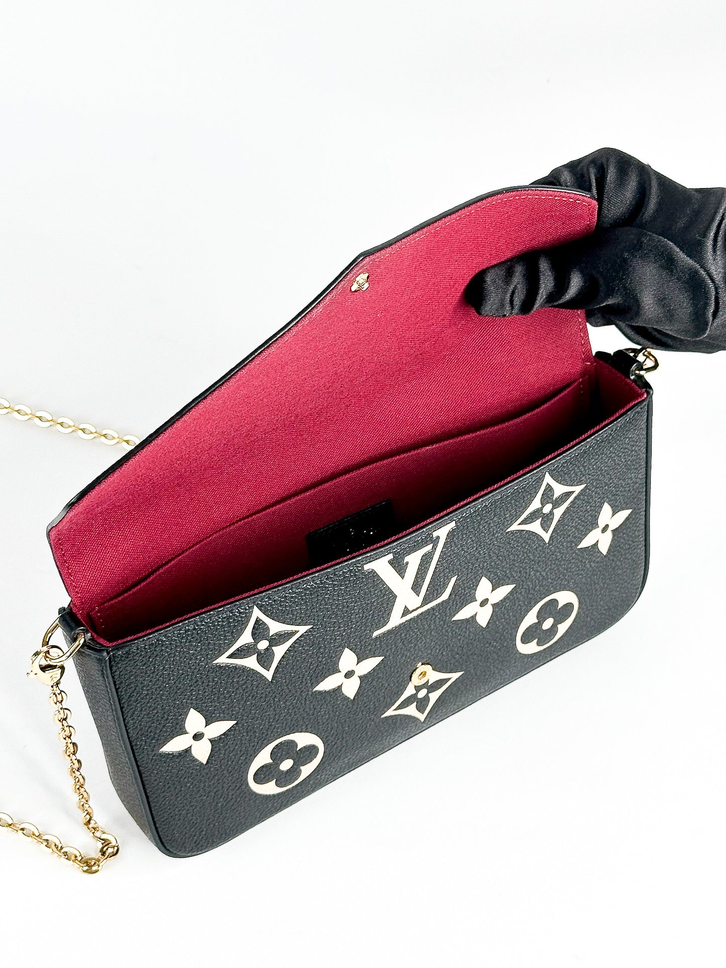 Louis Vuitton Felicie Pochette Empreinte Leather