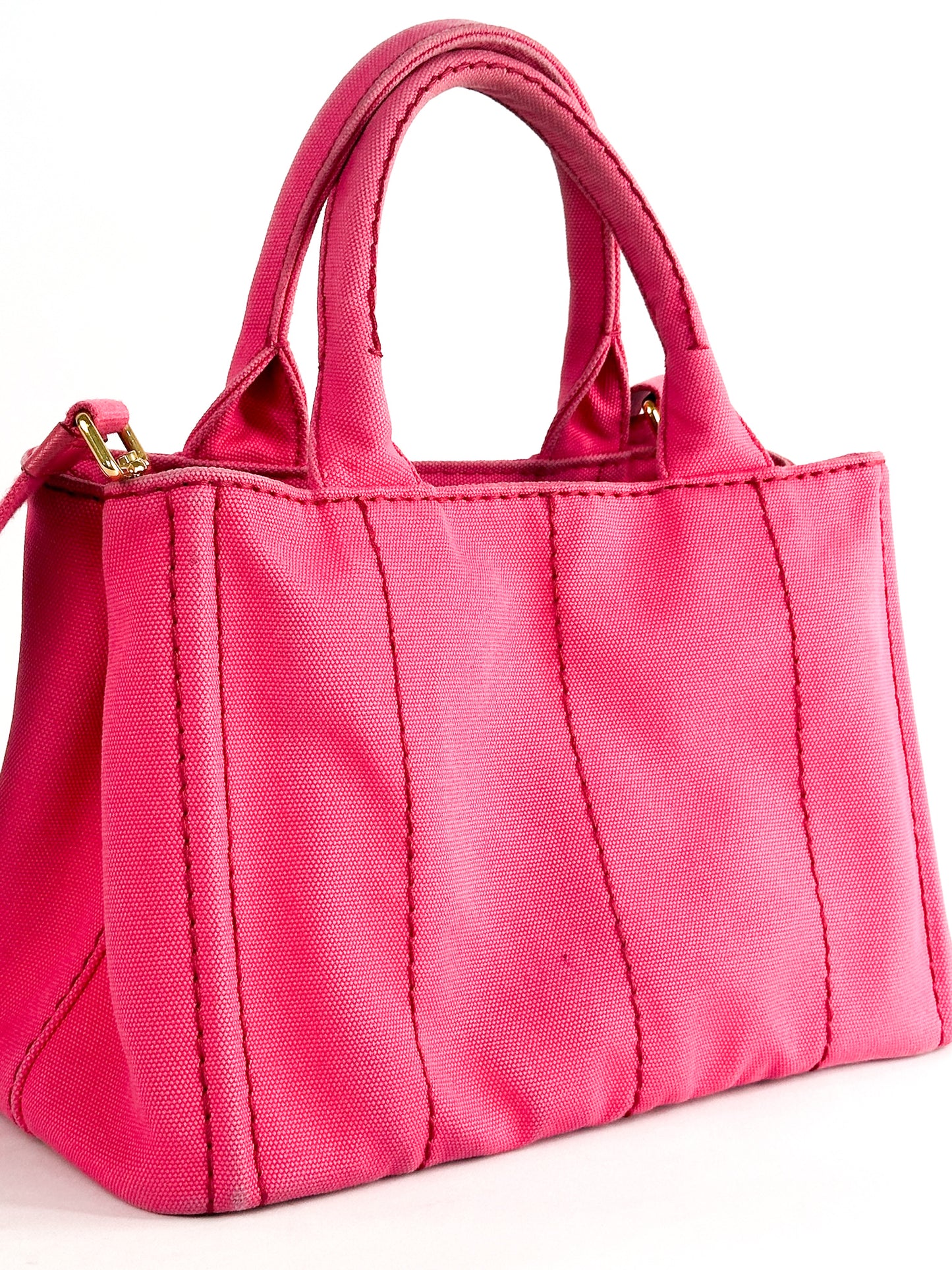 Prada Canapa Tote Pink Small