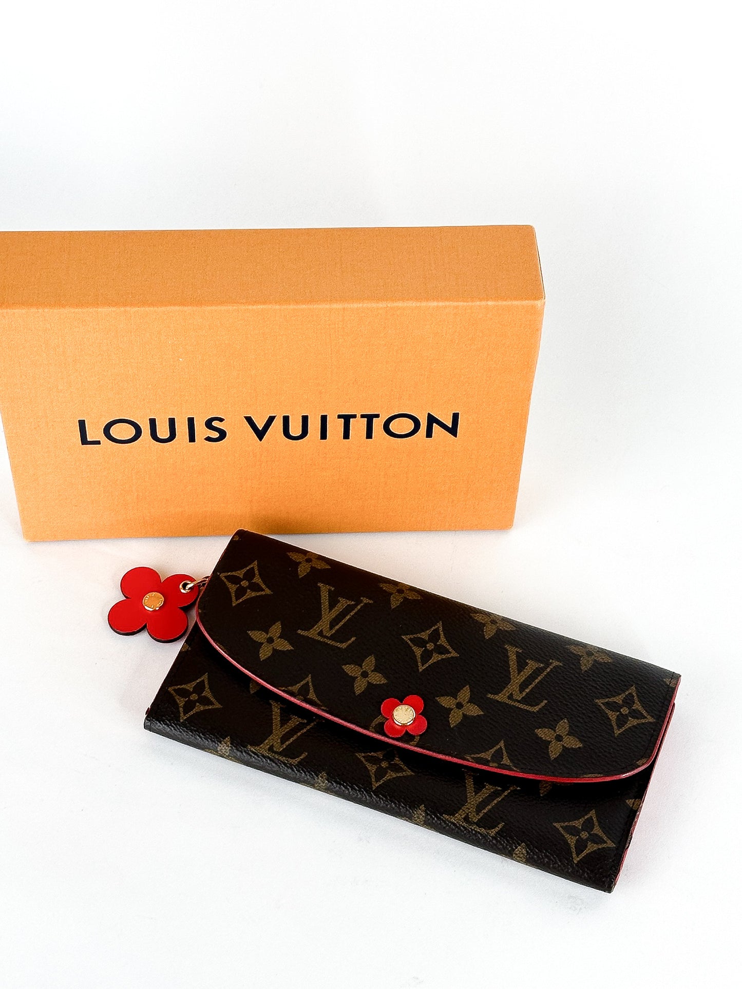 Louis Vuitton Monogram Portefeuille Emily Flower Motif
Bifold Long Wallet Poppy Red
