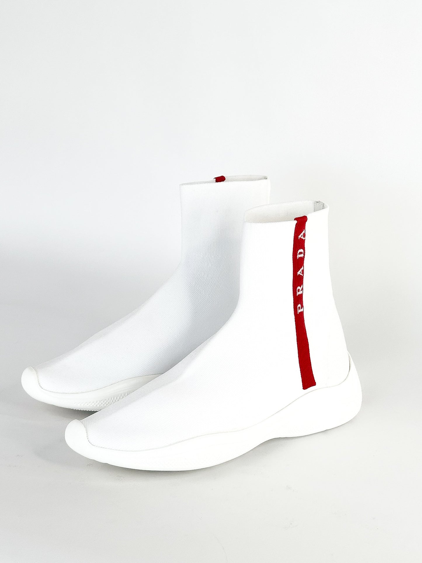 Prada America’s Cup Logo Sock Sneakers Size 35