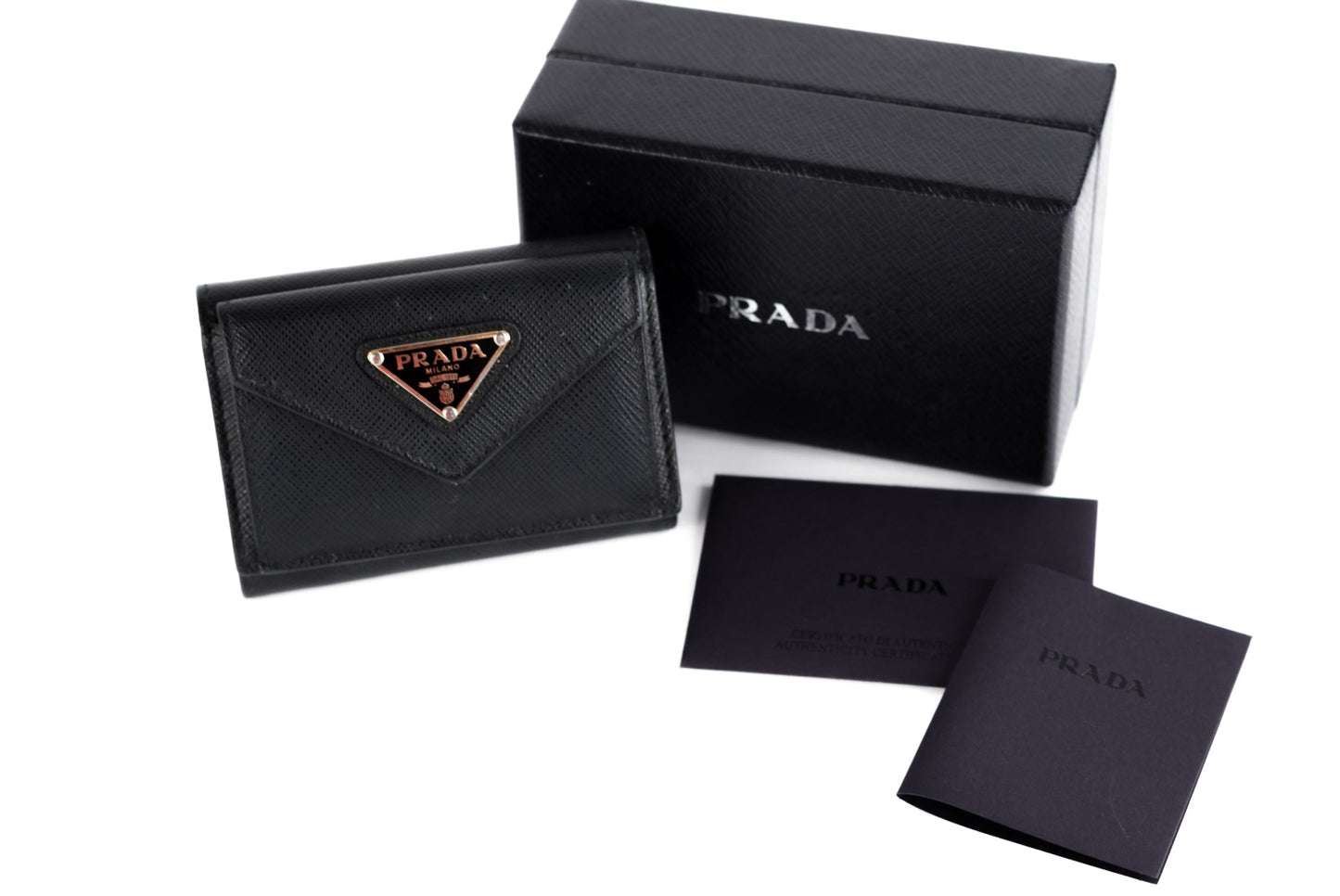 Prada Saffiano Prada Tri-fold Wallet