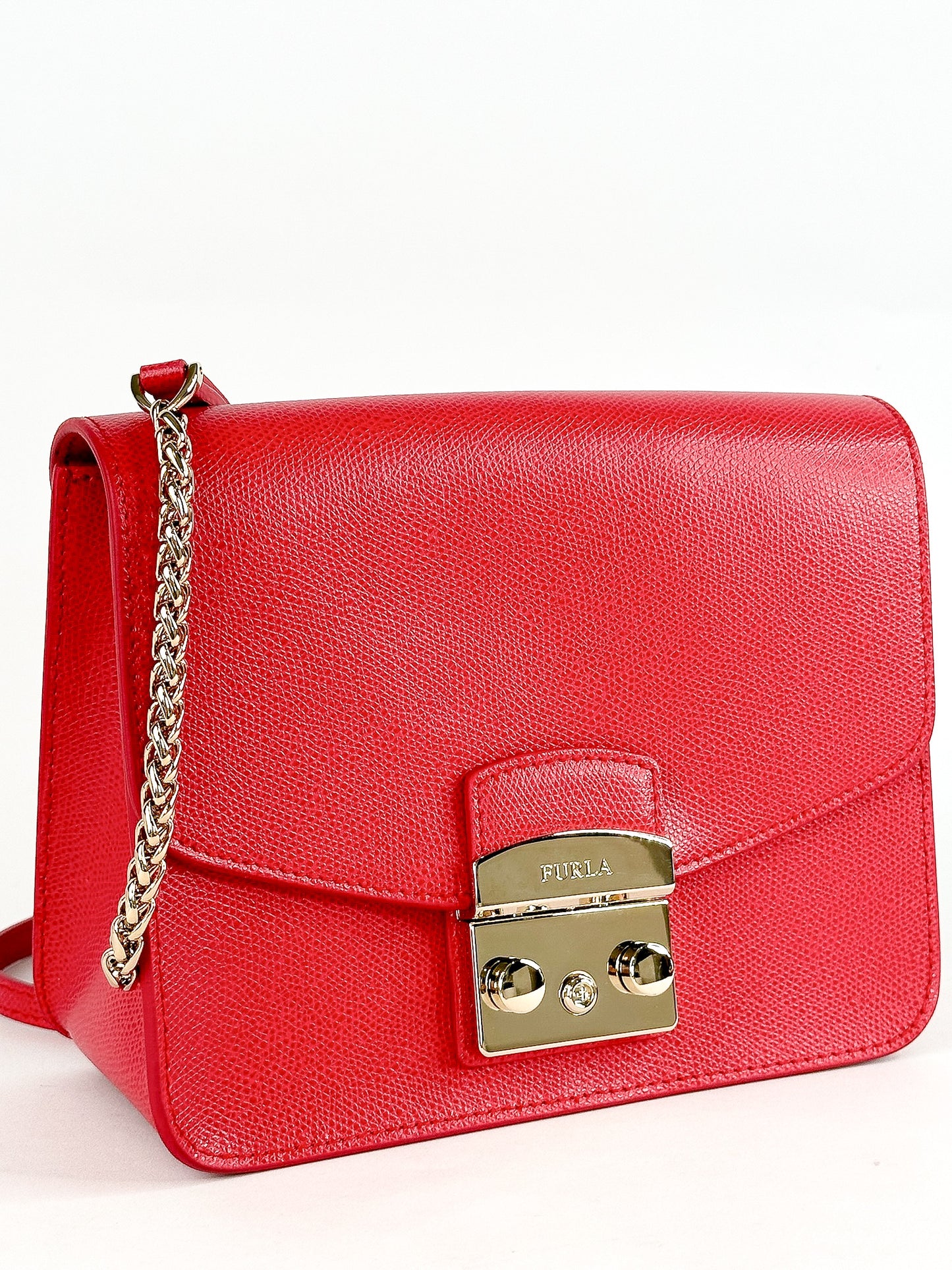 Furla Metropolis Crossbody Bag Small in Red