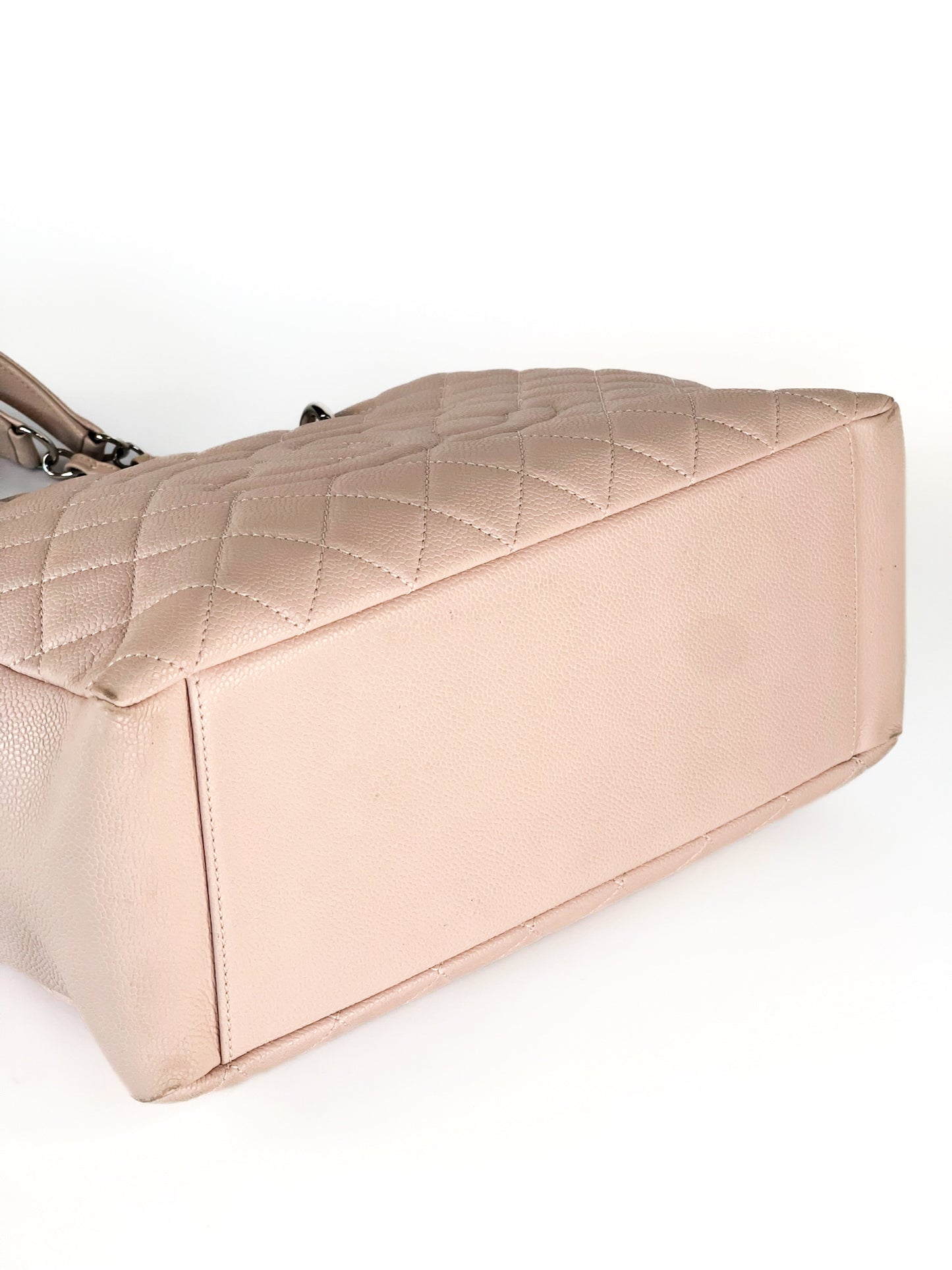 Chanel Caviar Grand Shopping Tote (GST) Quilted Caviar Leather Silver Hardware