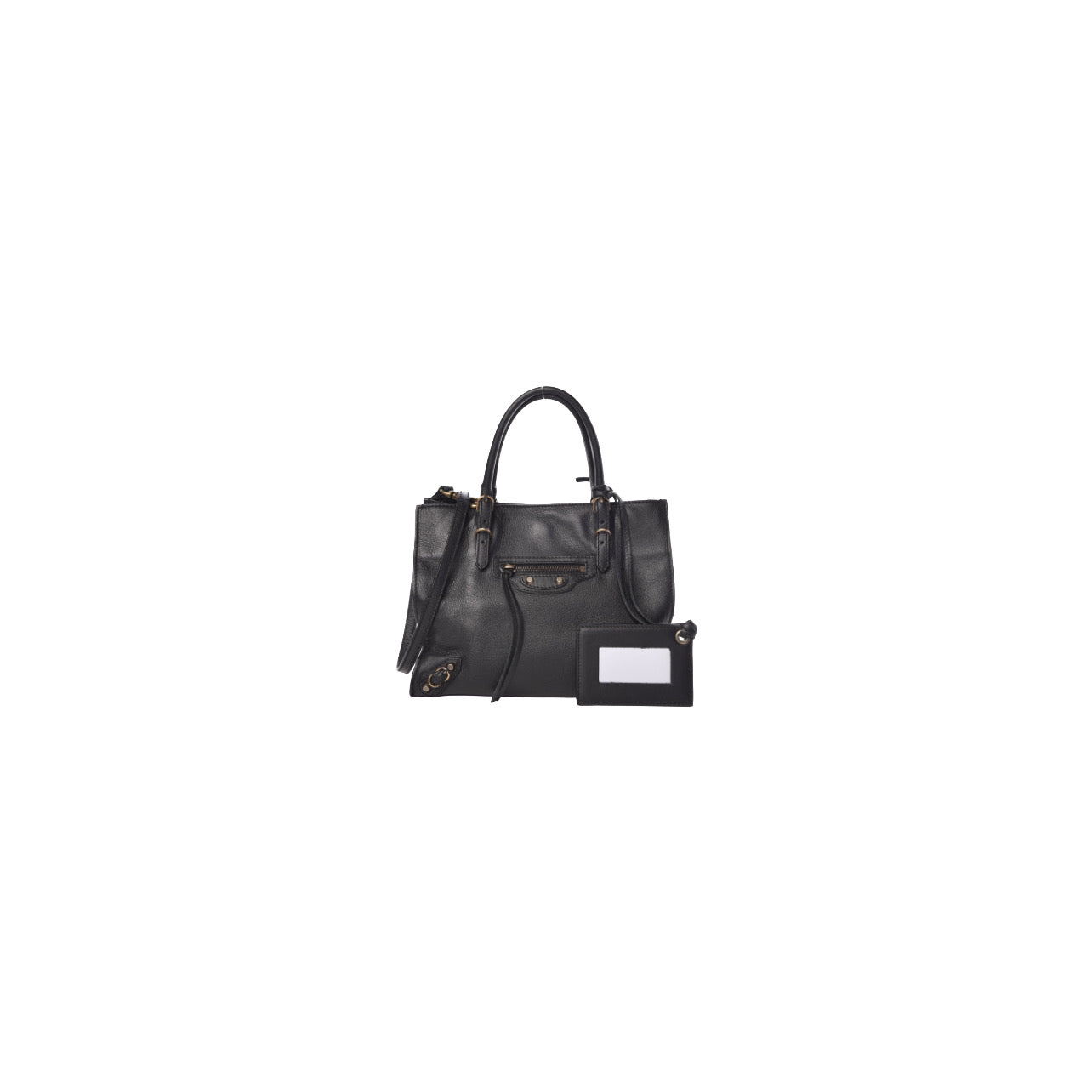 Balenciaga Calfskin Papier Mini A4 Tote Black