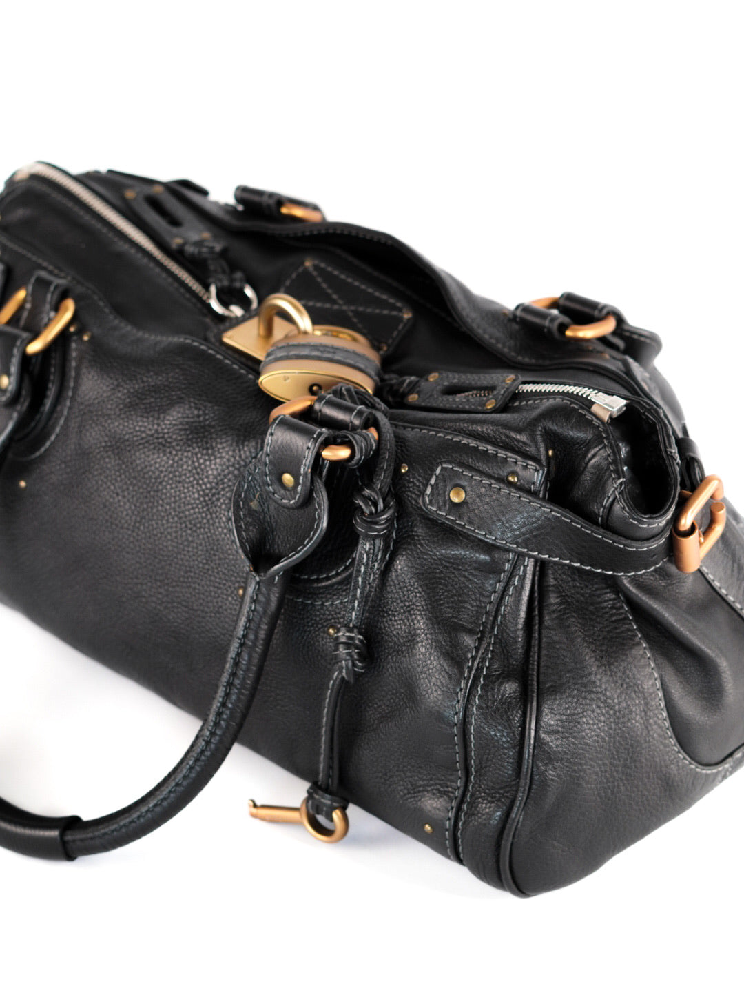 Chloé Black Paddington Leather Handbag
