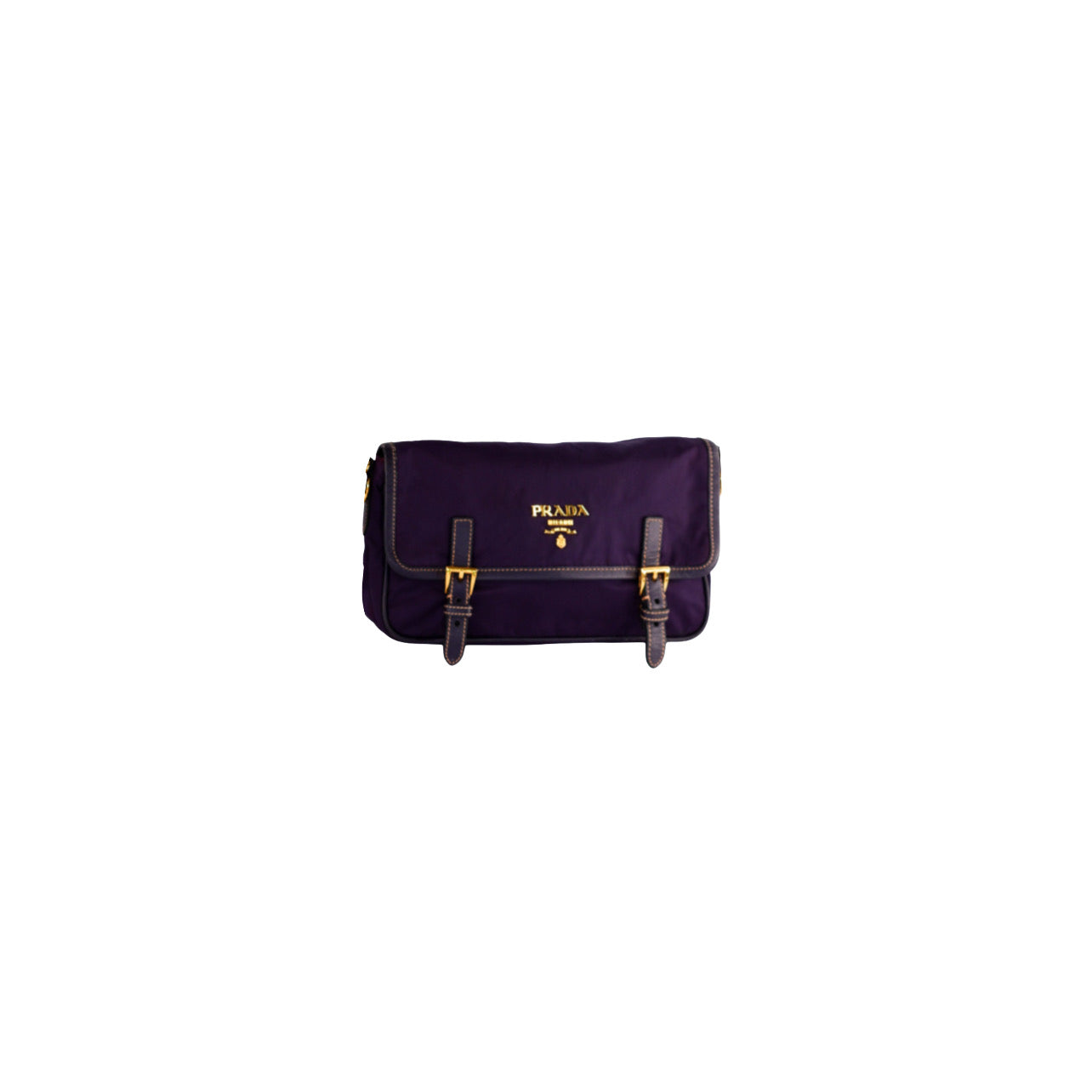 Prada Tessuto Nylon Saffiano Small Flap Messenger Bag