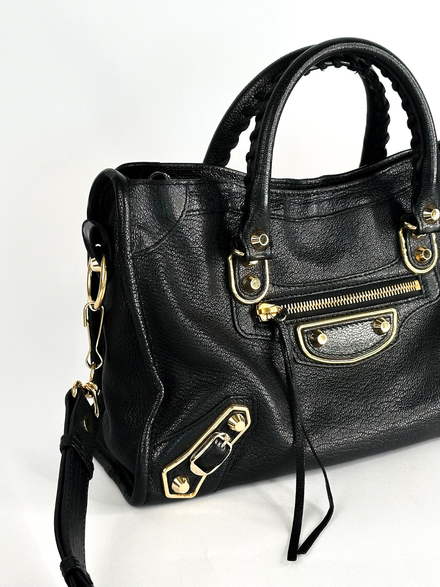 Balenciaga Classic City Small Metallic Edge Black