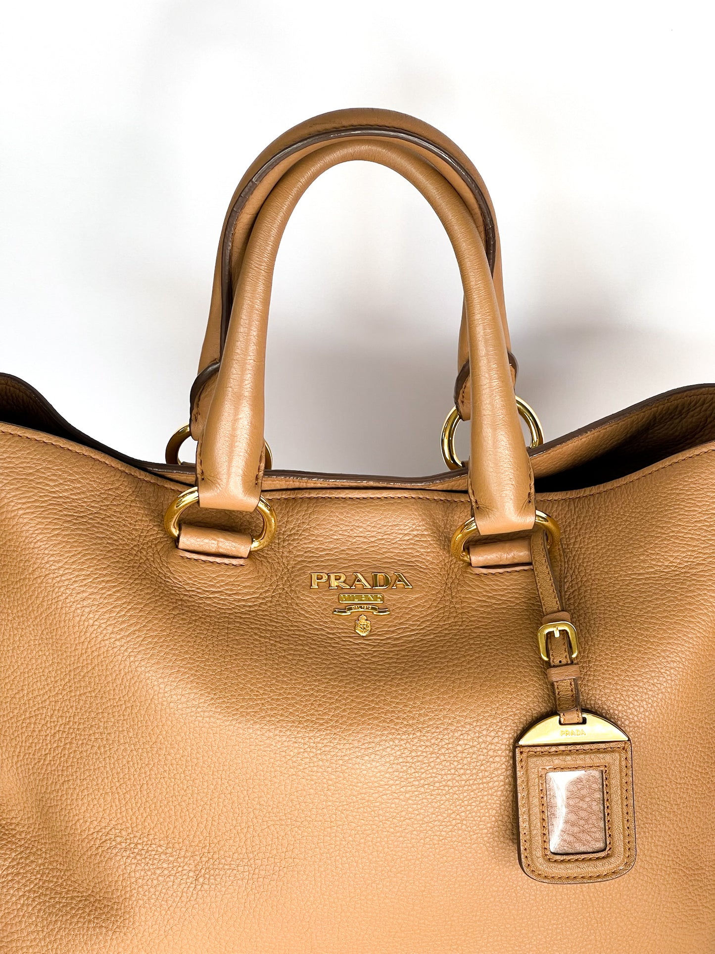 Prada Vitello Daino Leather Two Way Tote Bag