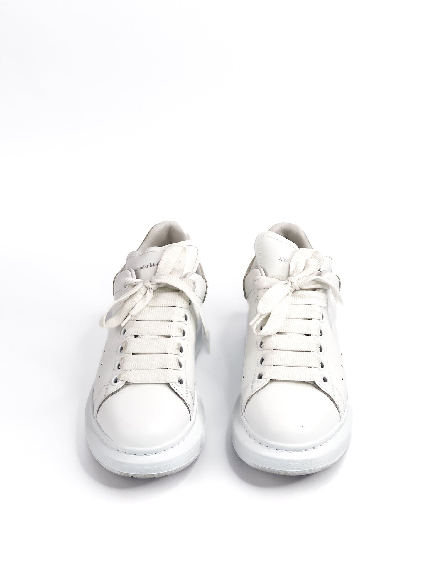 Alexander McQueen White Leather Sneakers Size 38
