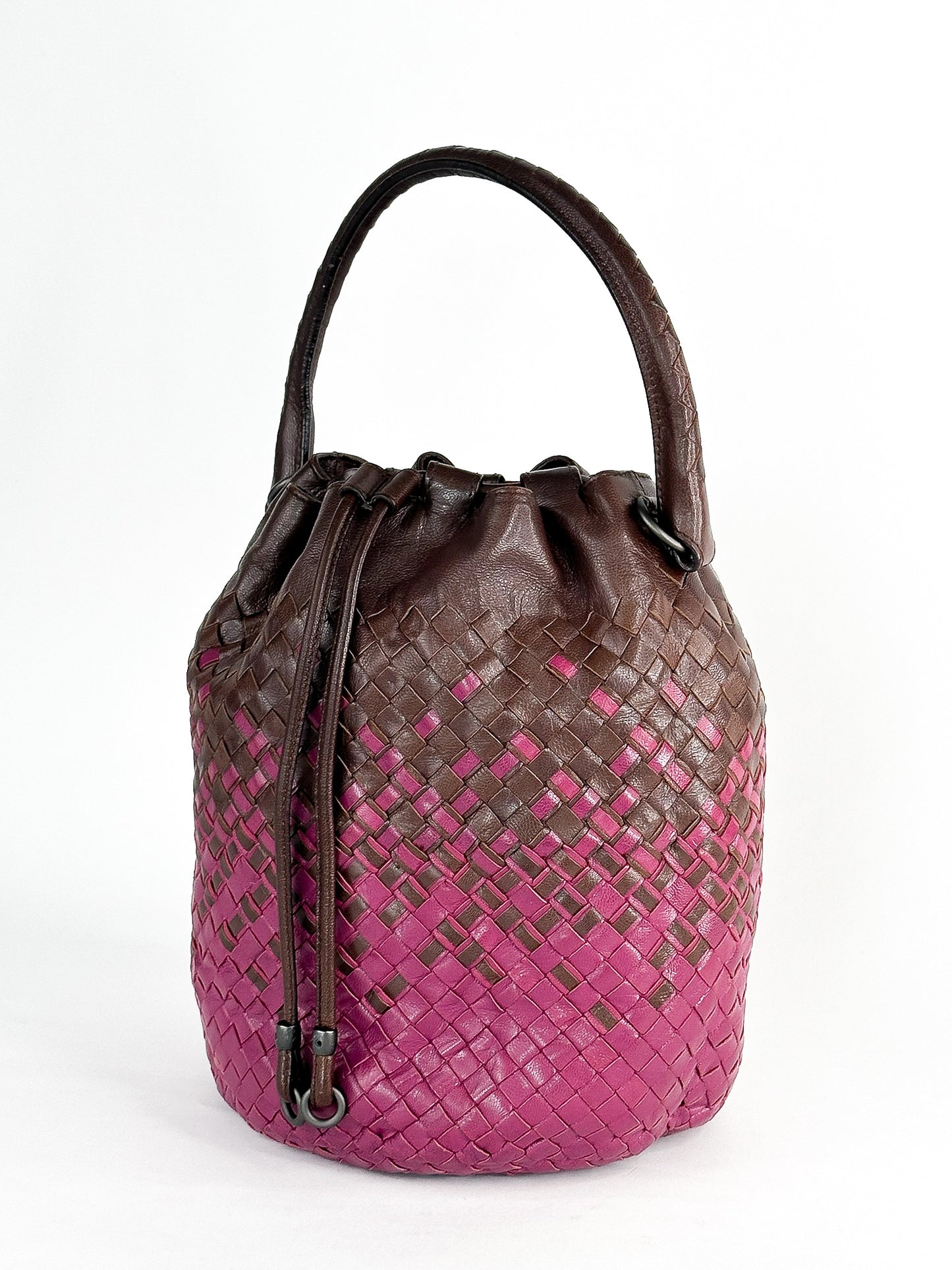 Bottega Veneta Intrecciato Nappa Leather Drawstring Medium Bucket Bag