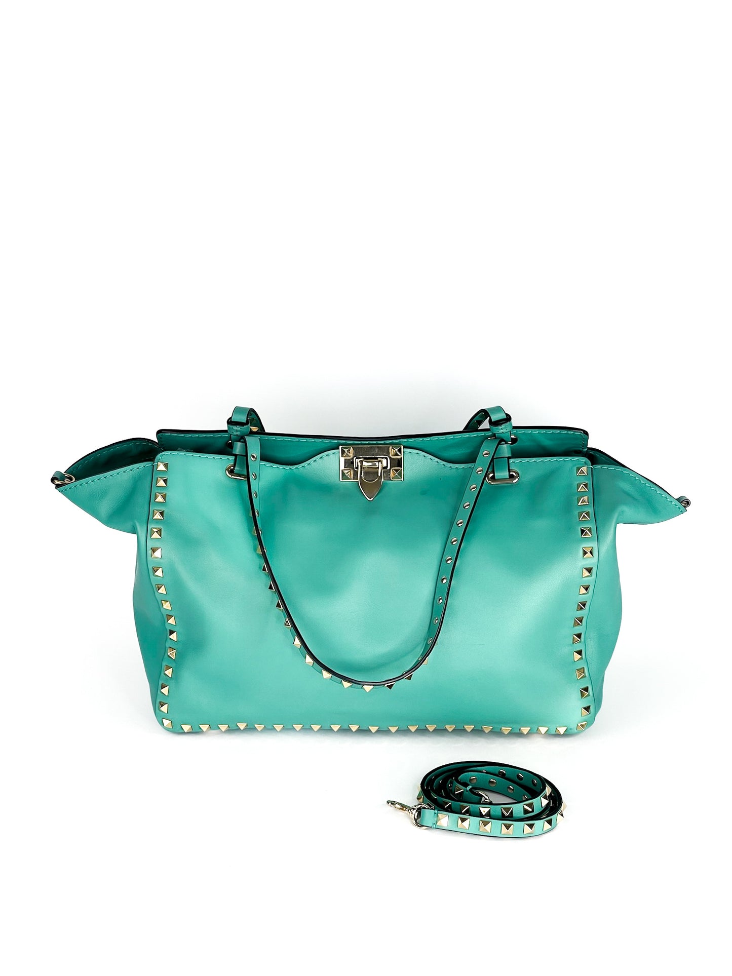 Valentino Garavani Vitello Rockstud Tote Colibri