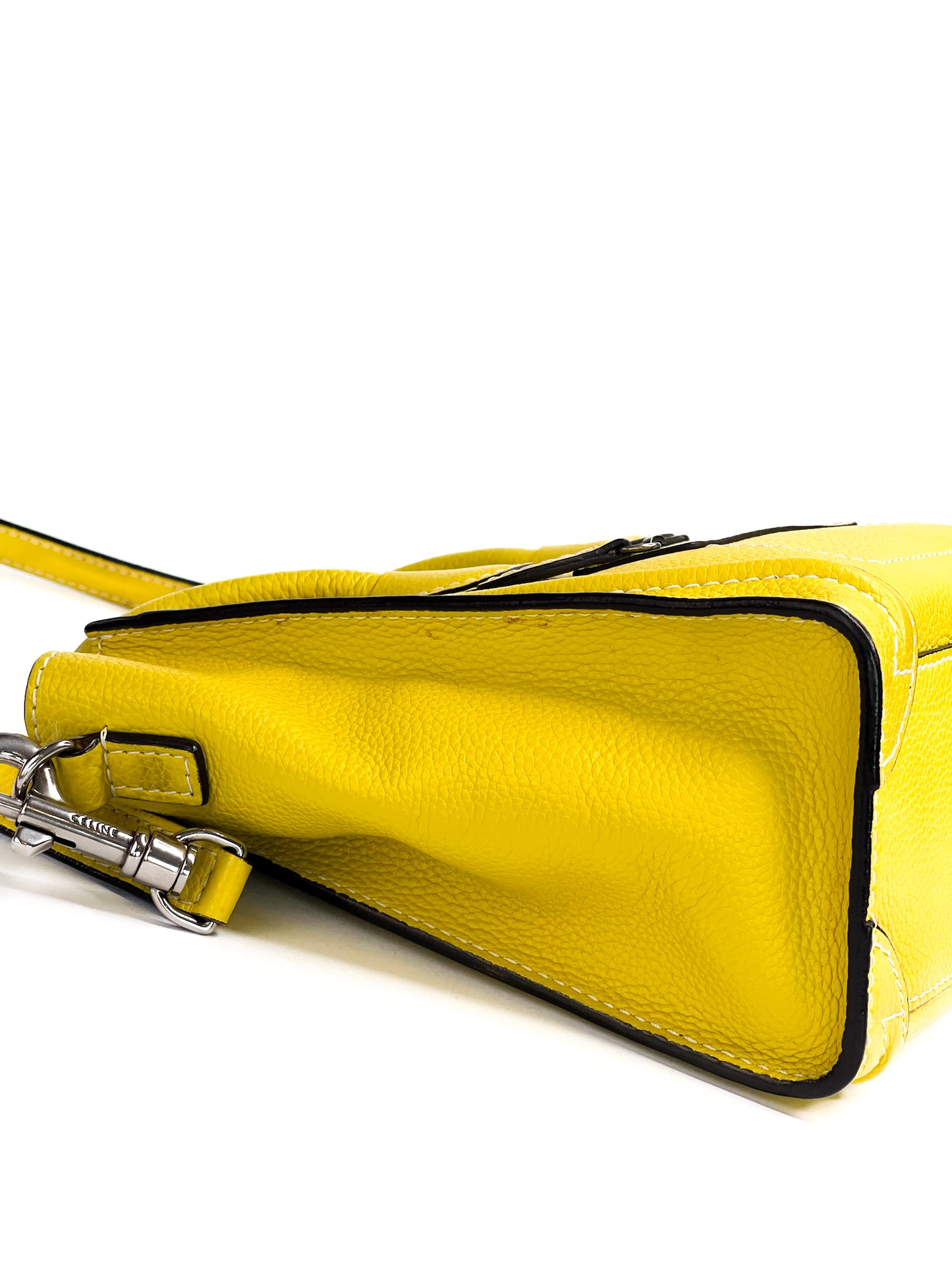 Celine Yellow Leather Nano Luggage Tote