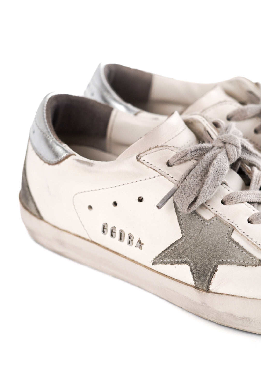 Golden Goose Leather and Suede Superstar Low Top Sneakers Size 36