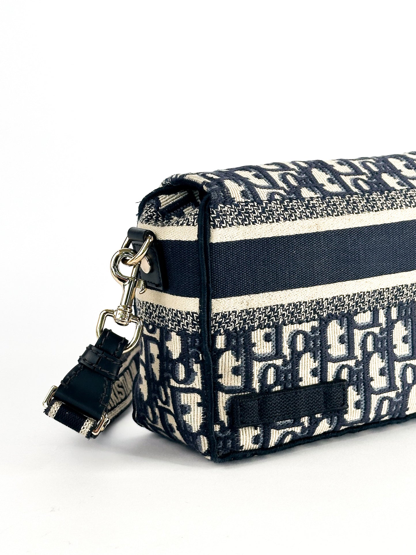 Christian Dior Camp Bag Blue Oblique Small Embroidery