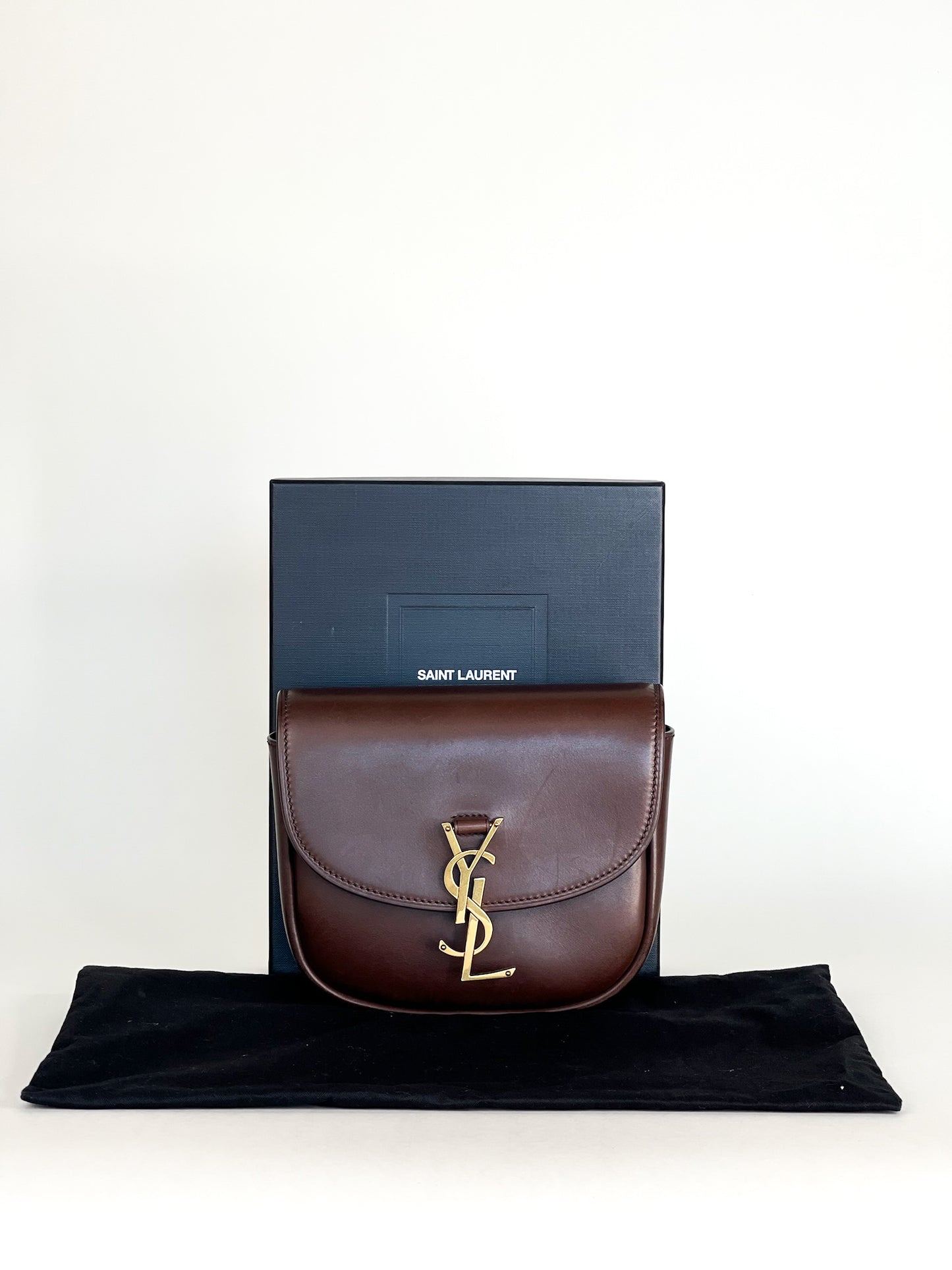 Saint Laurent Kaia Small Satchel Brown