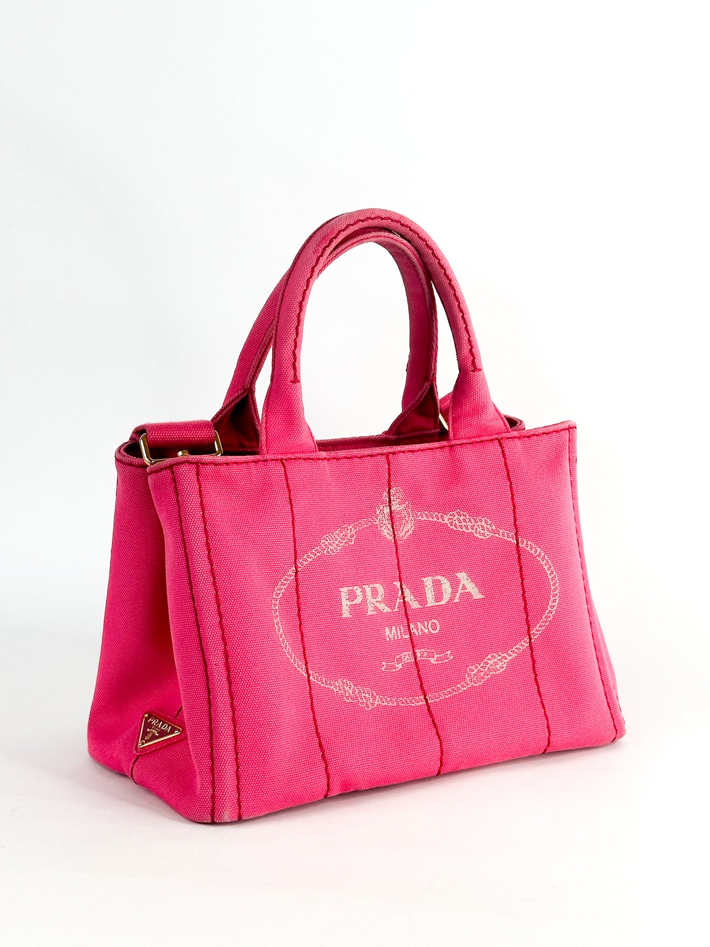 Prada Canapa Tote Pink Small