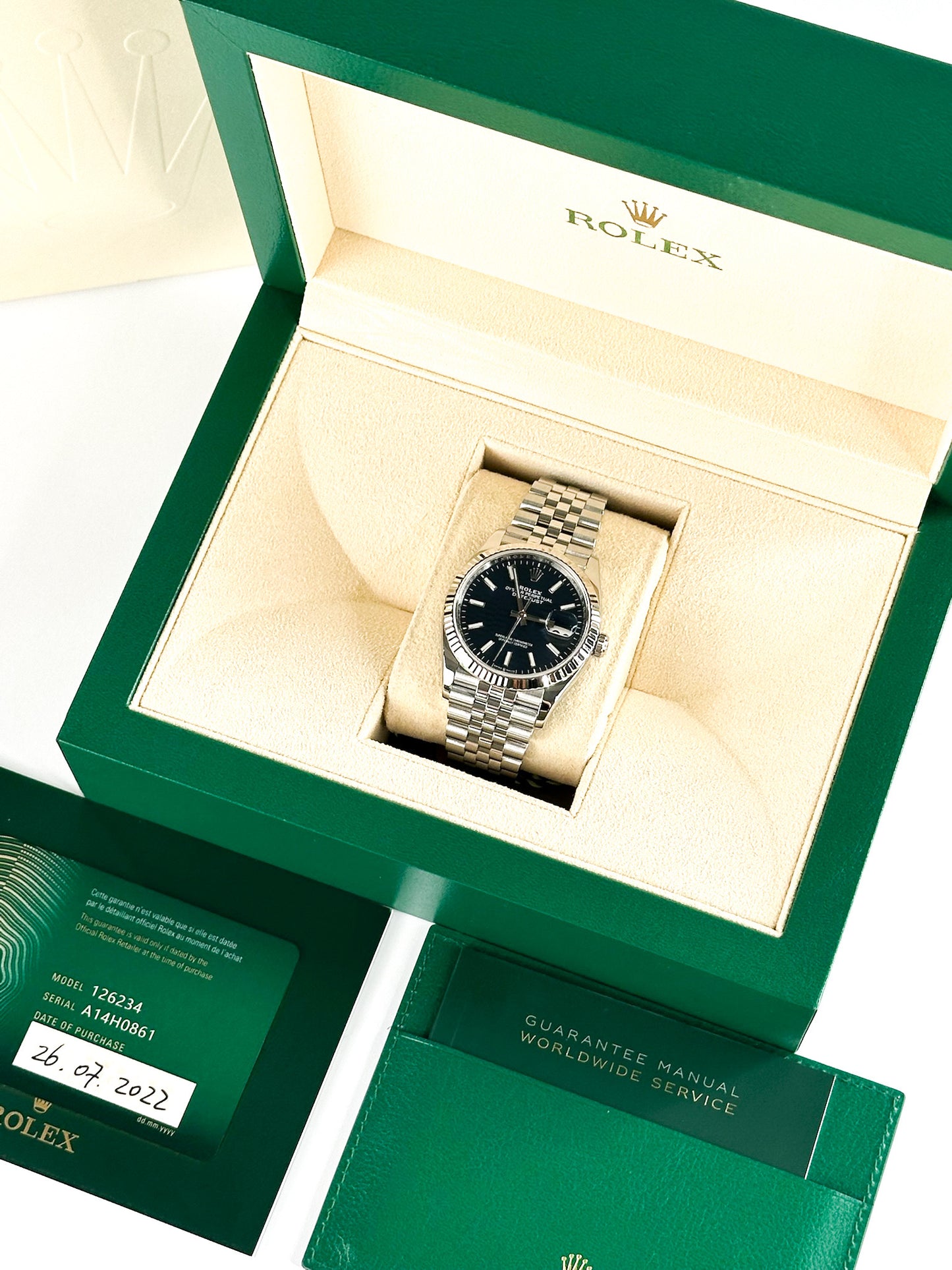 Datejust 36mm Blue Motif Dial Super Jubilee