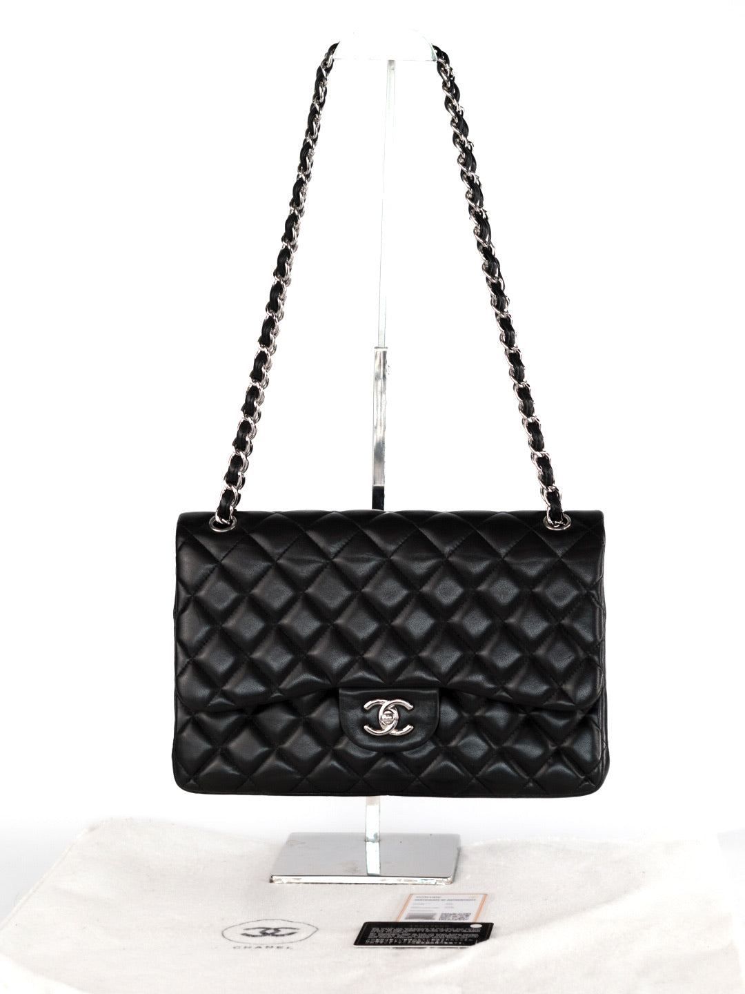 Chanel Medium Double Flap Bag Lambskin Noir