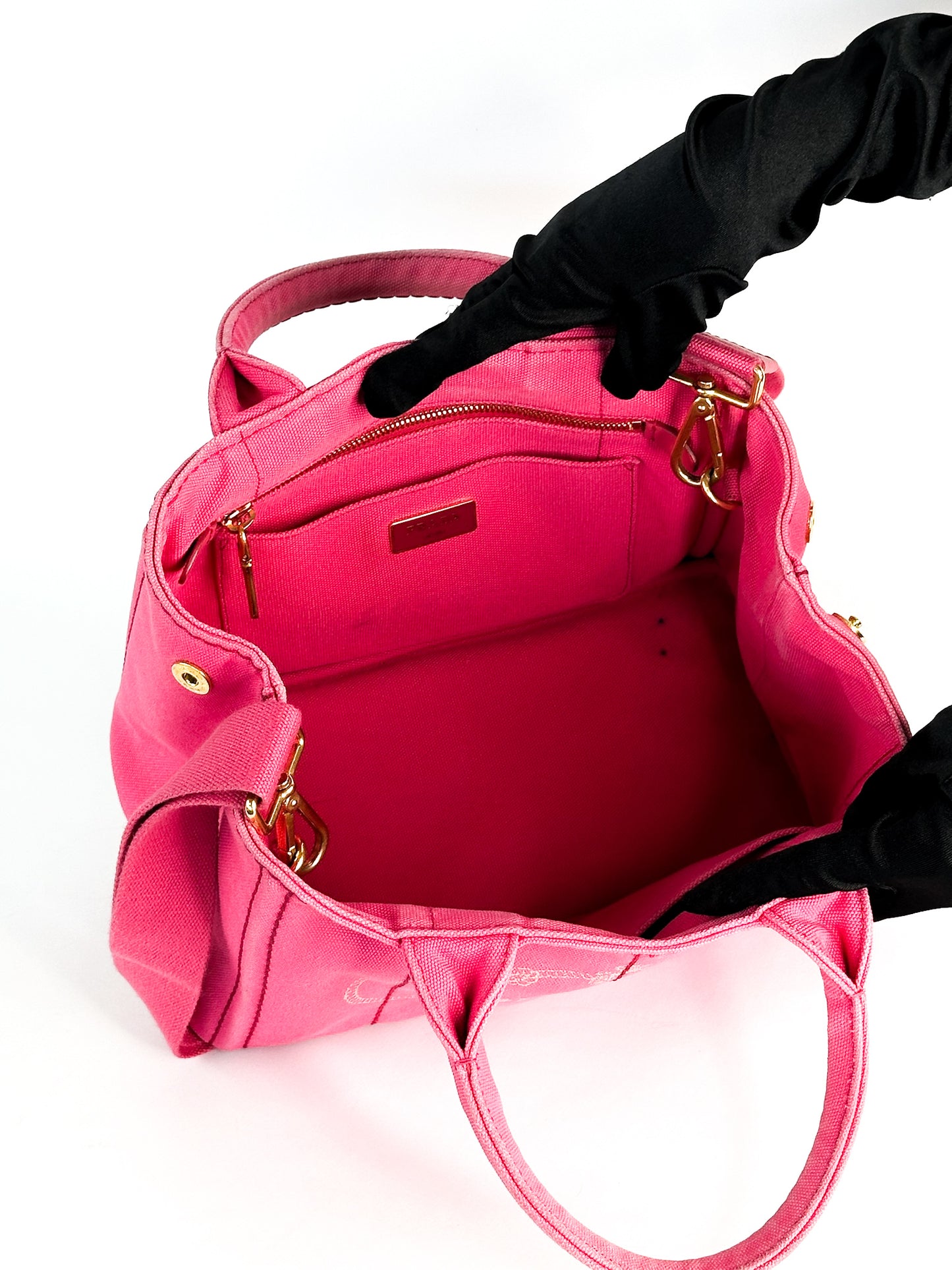 Prada Canapa Tote Pink Small