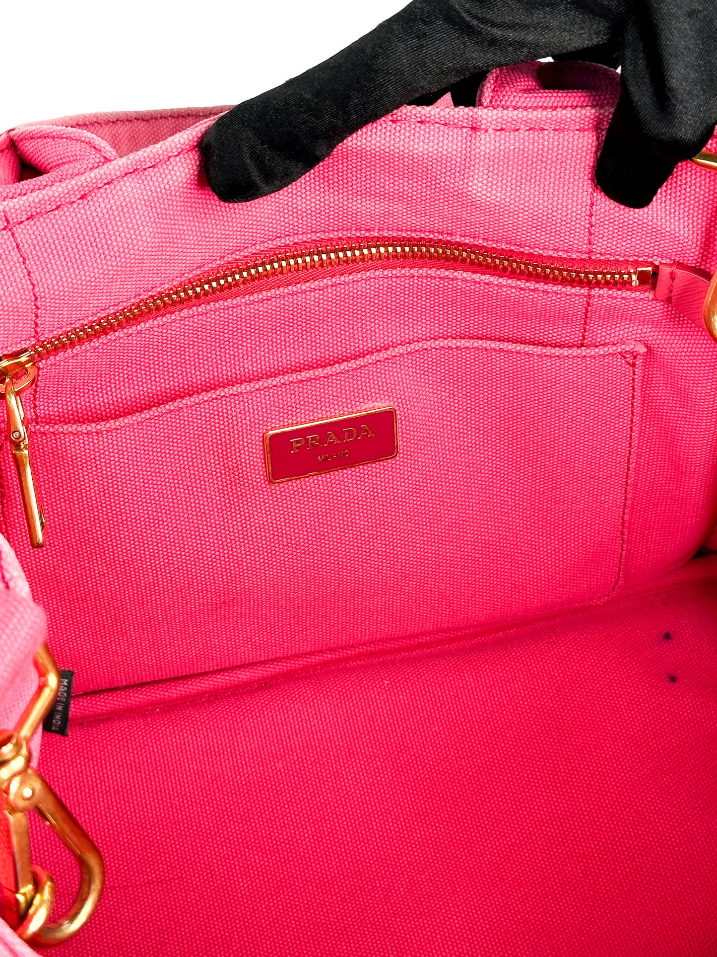 Prada Canapa Tote Pink Small