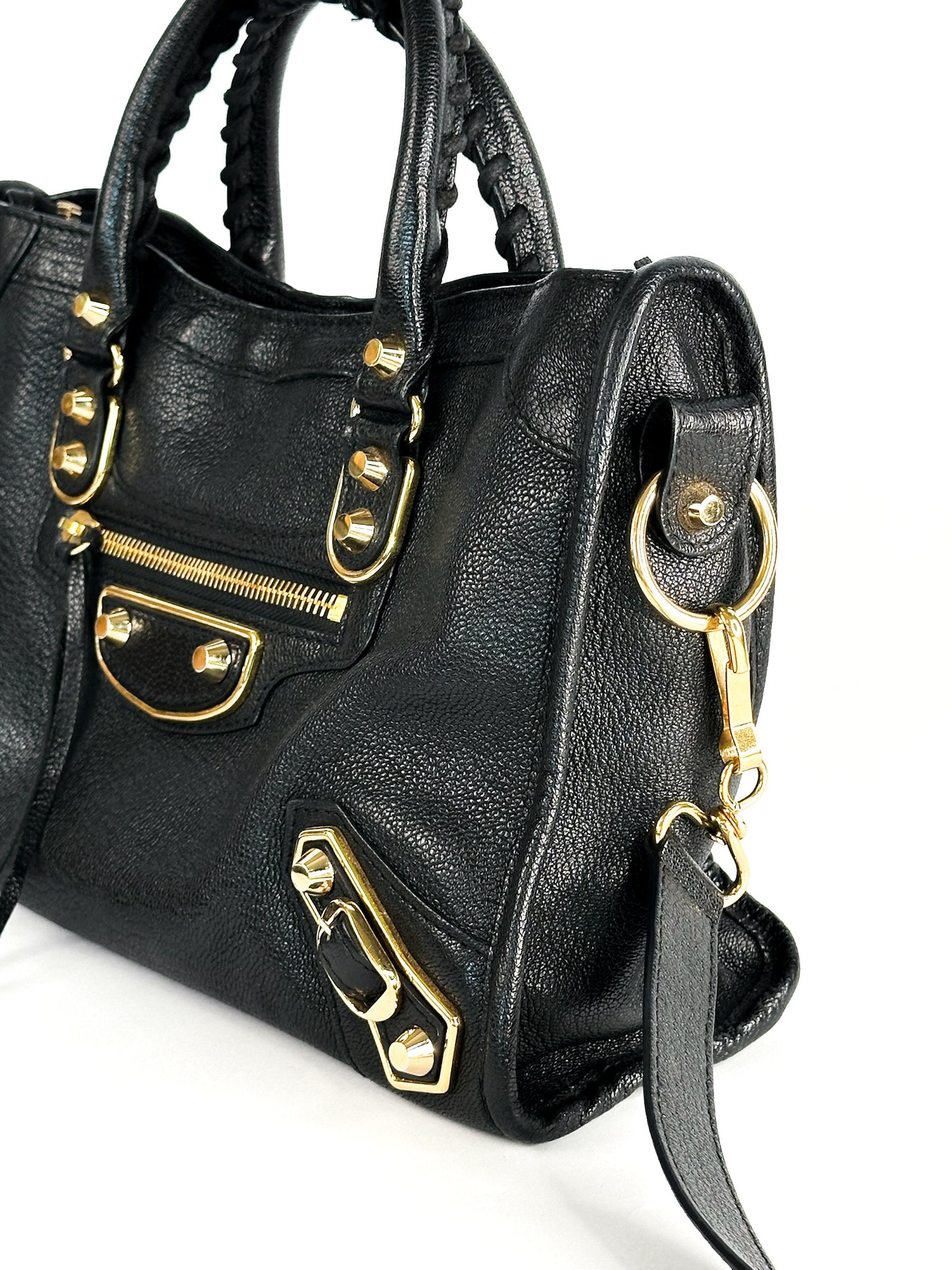 Balenciaga Classic City Small Metallic Edge Black