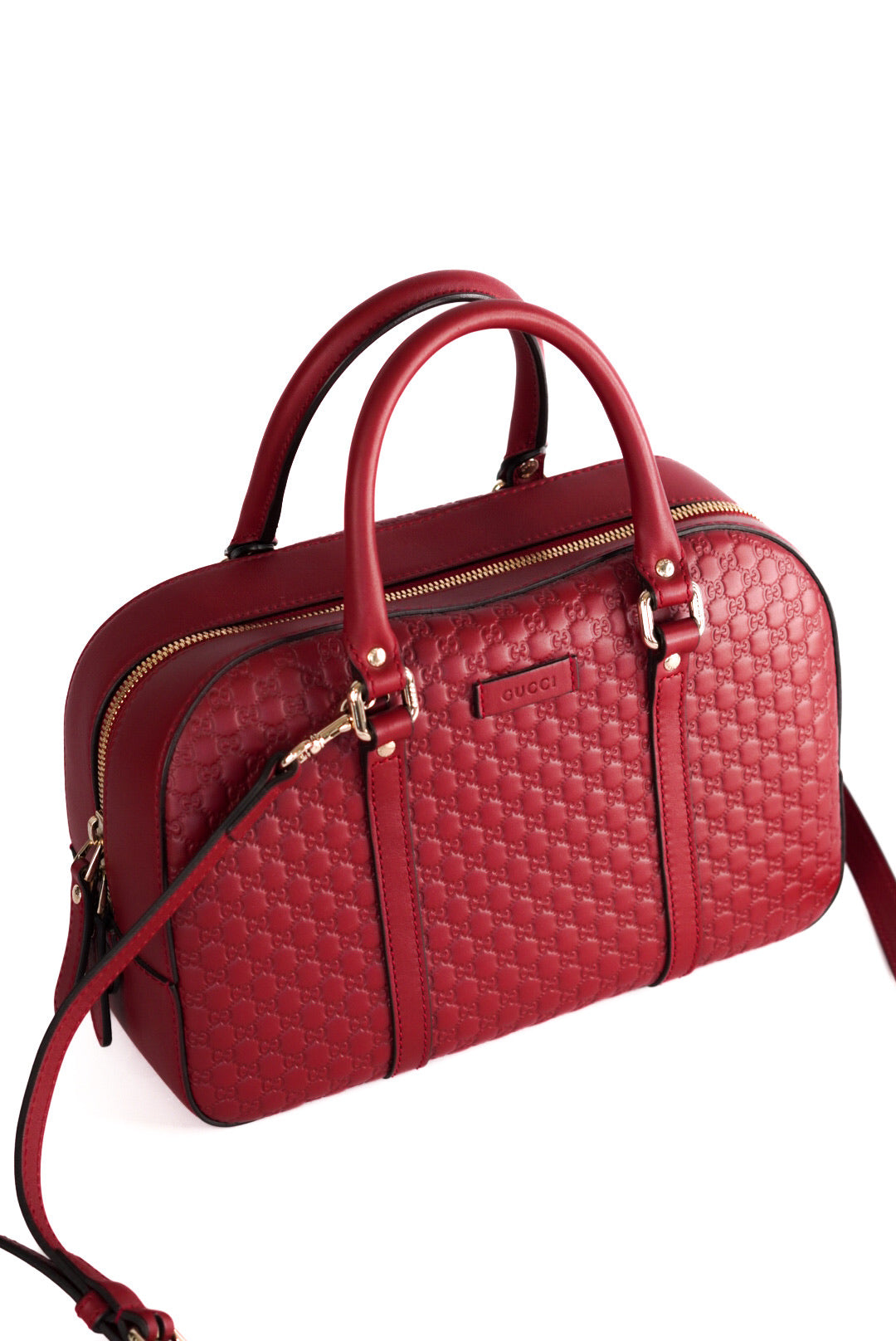 Gucci Soft Microguccissima Medium Crossbody Bag Rosso
