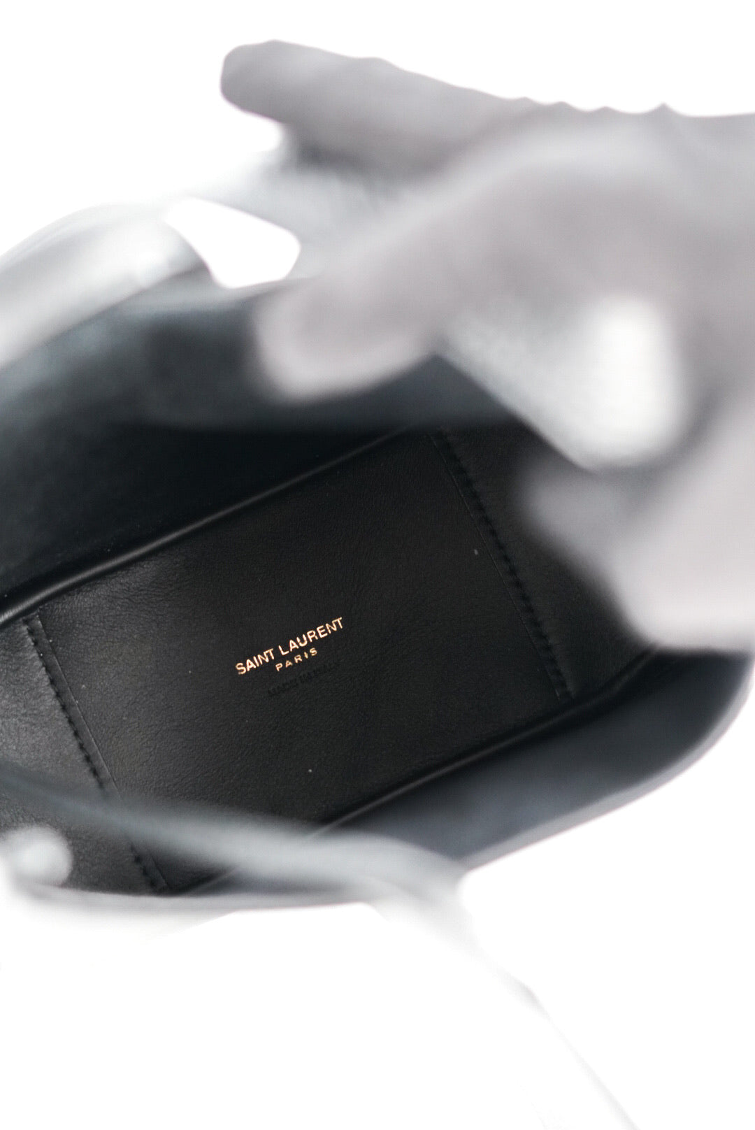 Saint Laurent Grained Calfskin Baby Le 5 A 7 Supple Hobo Black