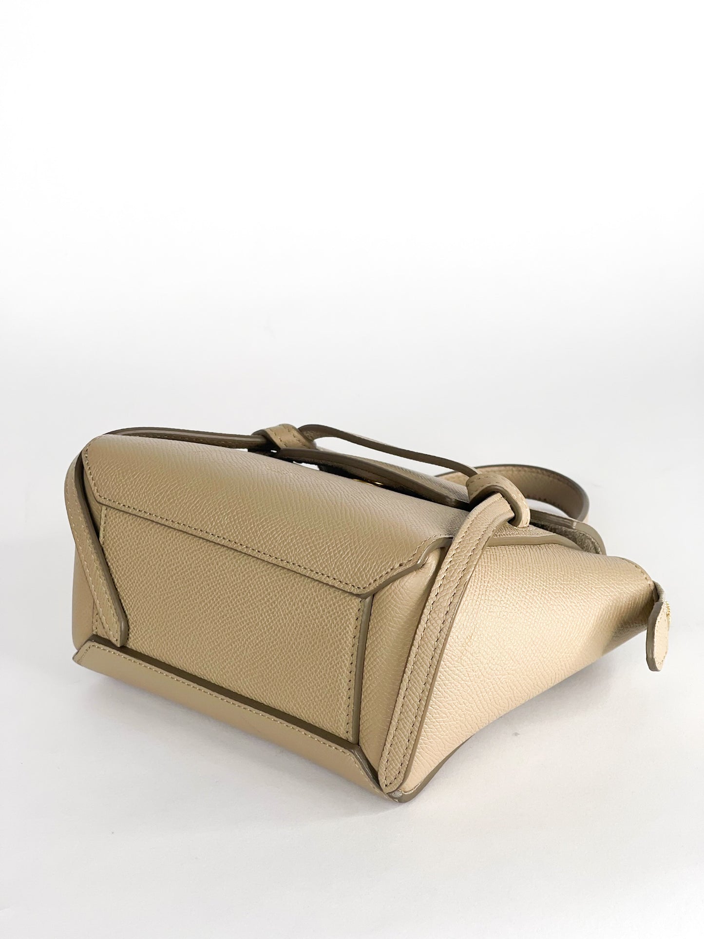 Celine Grained Calfskin Pico Belt Bag Light Taupe