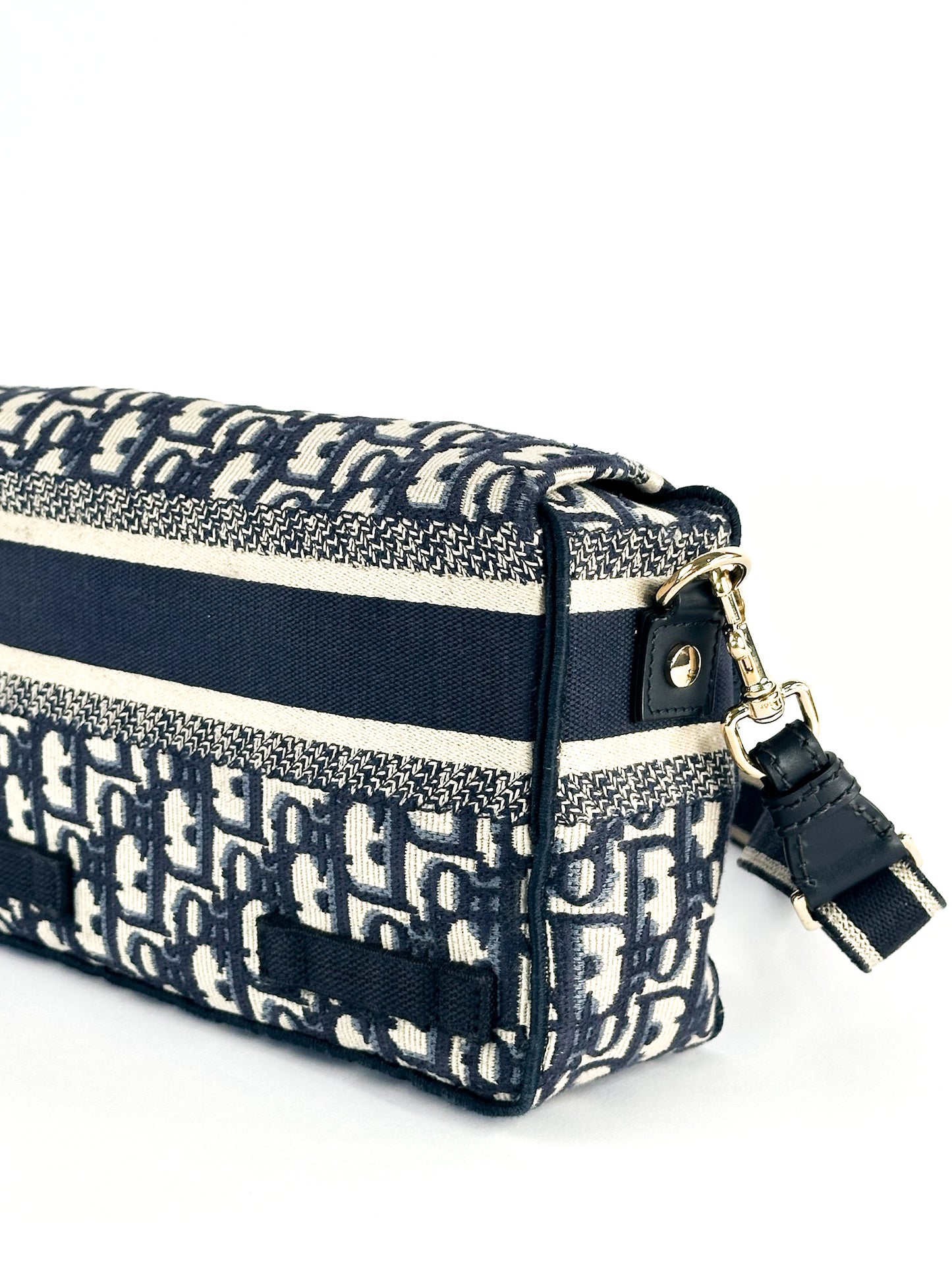Christian Dior Camp Bag Blue Oblique Small Embroidery