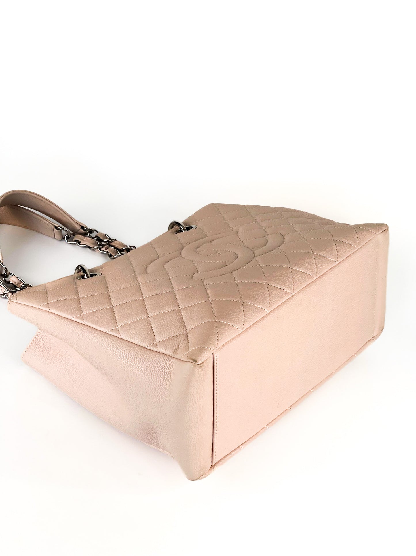 Chanel Caviar Grand Shopping Tote (GST) Quilted Caviar Leather Silver Hardware