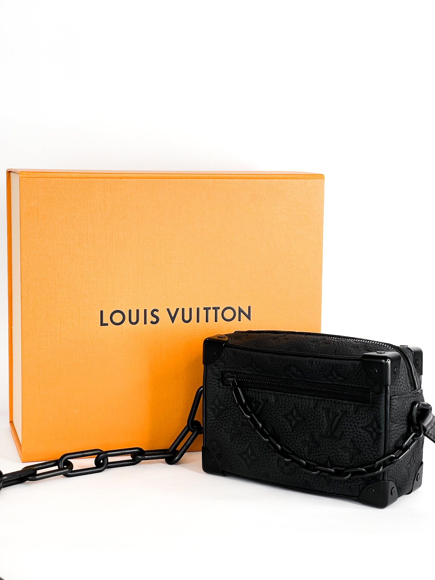 Louis Vuitton Taurillon Monogram Mini Soft Trunk Black