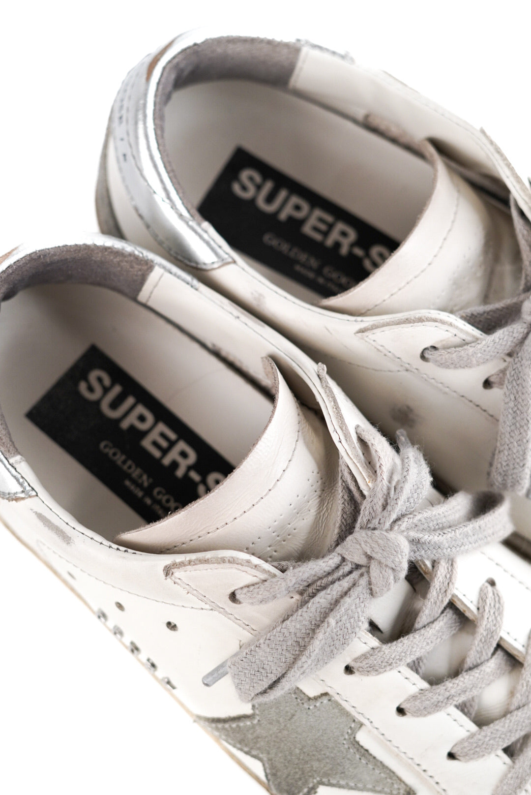 Golden Goose Leather and Suede Superstar Low Top Sneakers Size 36