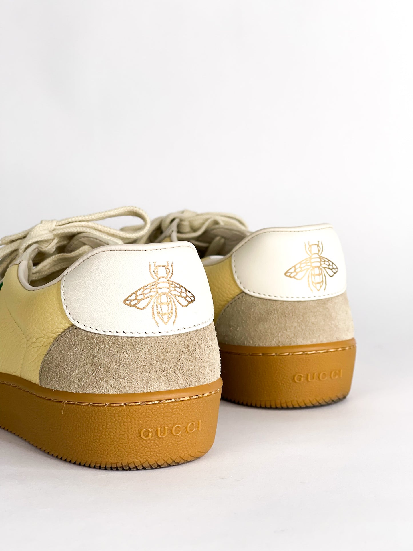Gucci Tricolor Leather and Suede G74 Sneakers Size 37 1/2