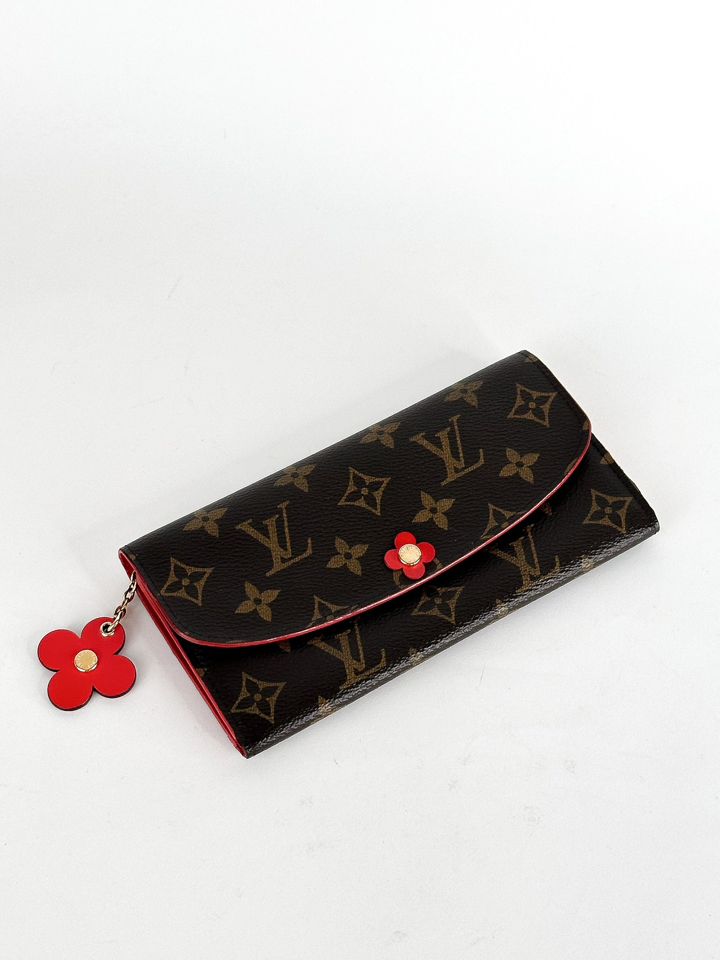 Louis Vuitton Monogram Portefeuille Emily Flower Motif
Bifold Long Wallet Poppy Red