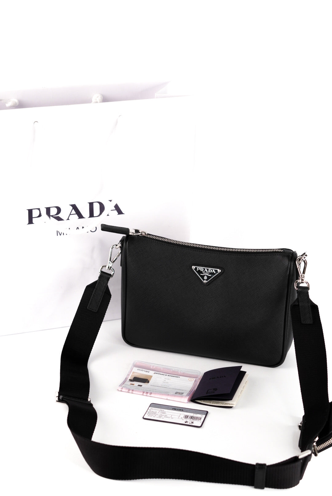 Prada Saffiano-Leather Shoulder Bag