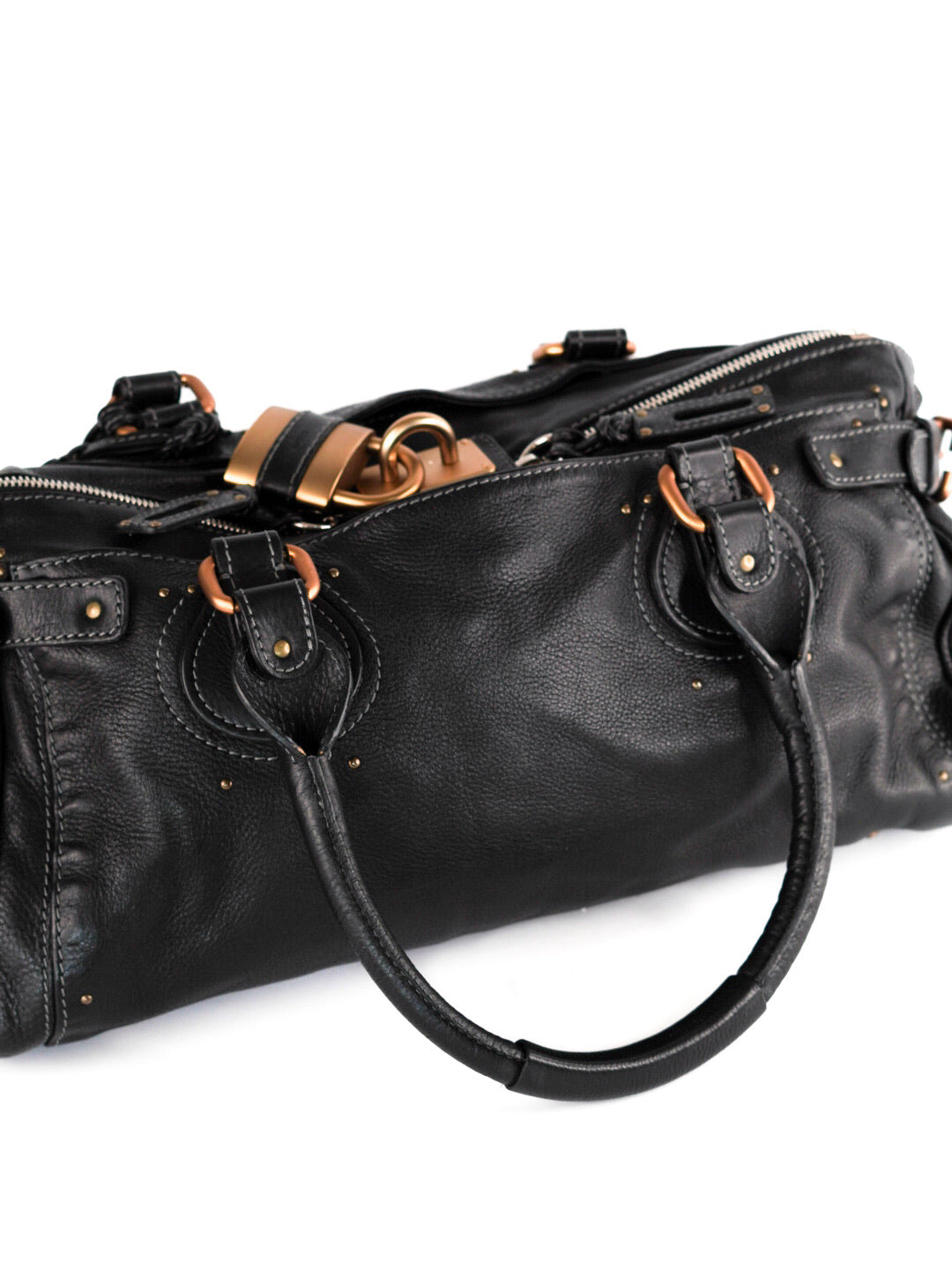 Chloé Black Paddington Leather Handbag