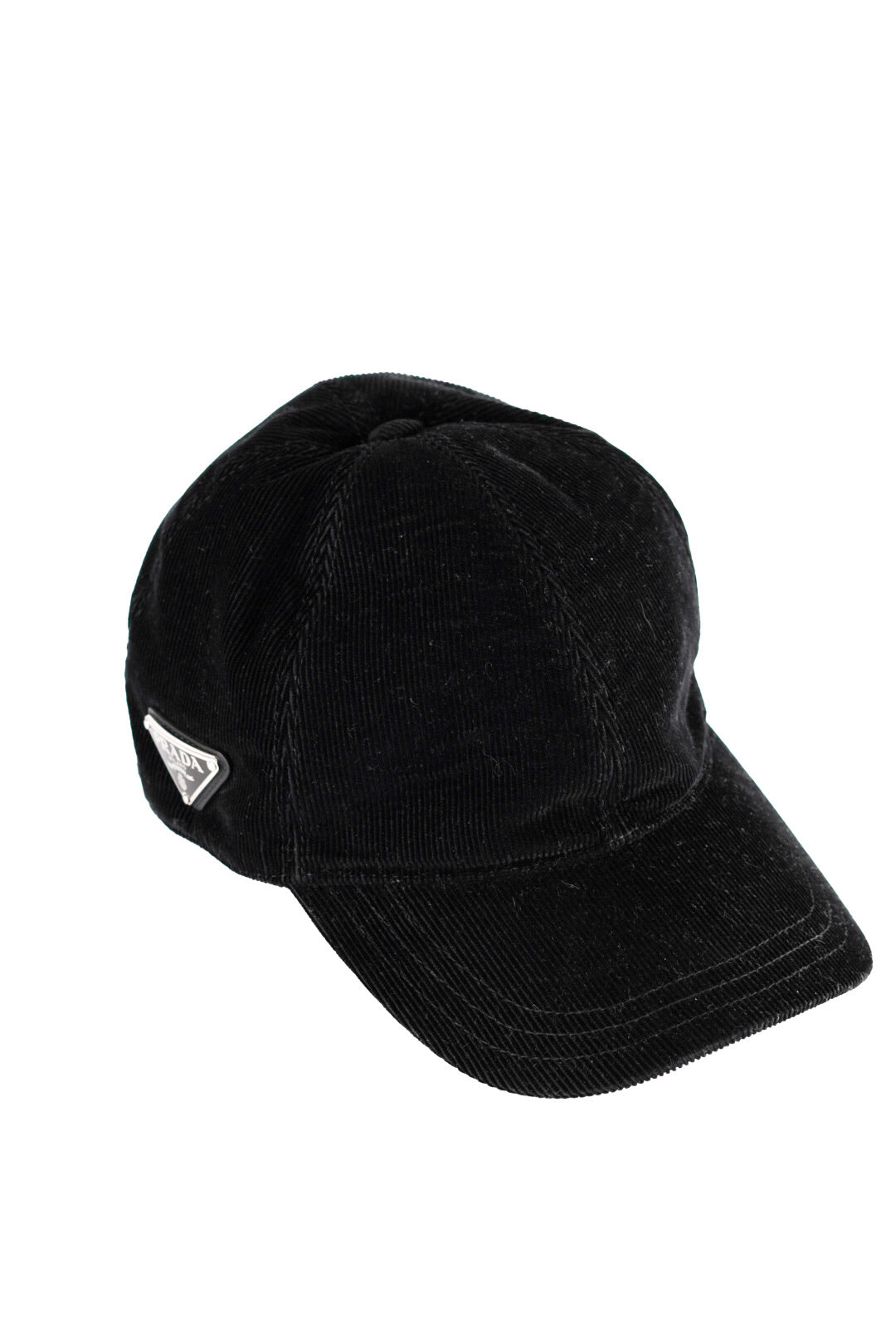 Prada Triangle-Logo Corduroy Cap
