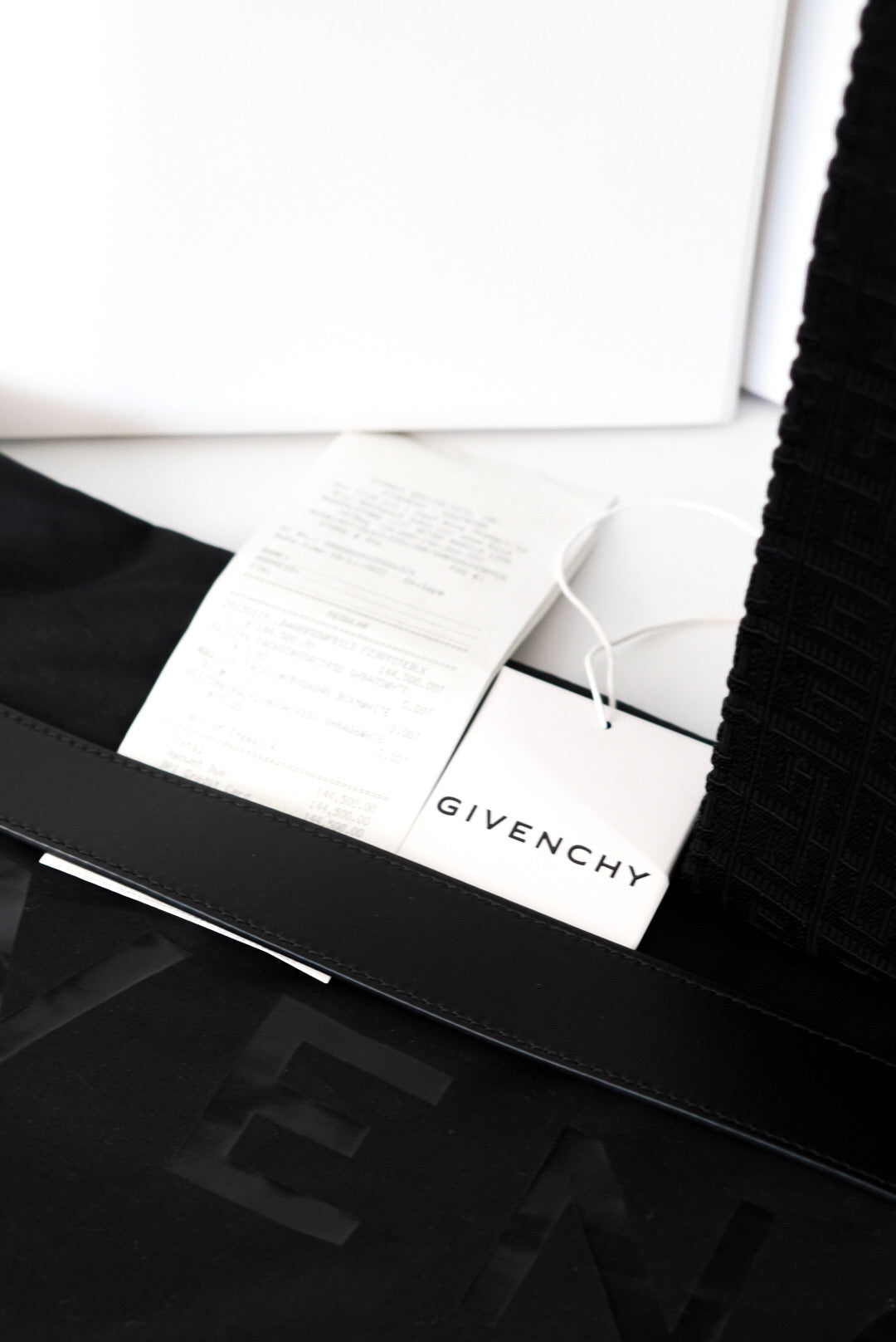 Givenchy Medium G-Tote Shopping Bag in 4G Embroidery with Chain