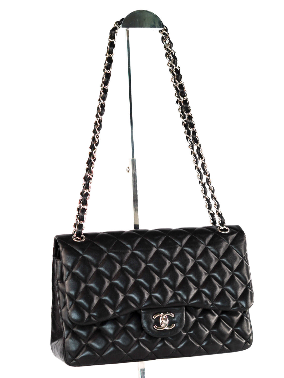 Chanel Medium Double Flap Bag Lambskin Noir