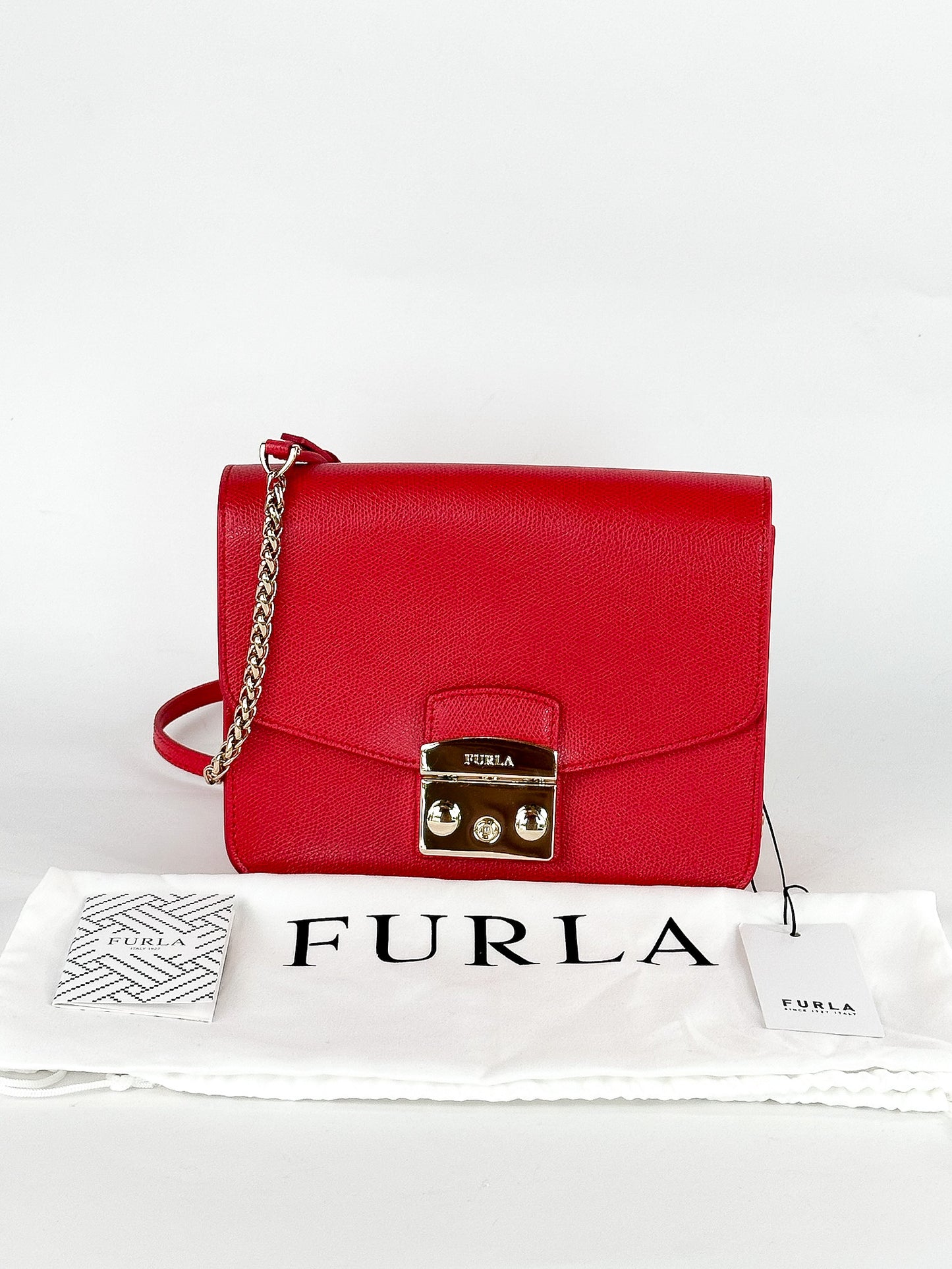 Furla Metropolis Crossbody Bag Small in Red