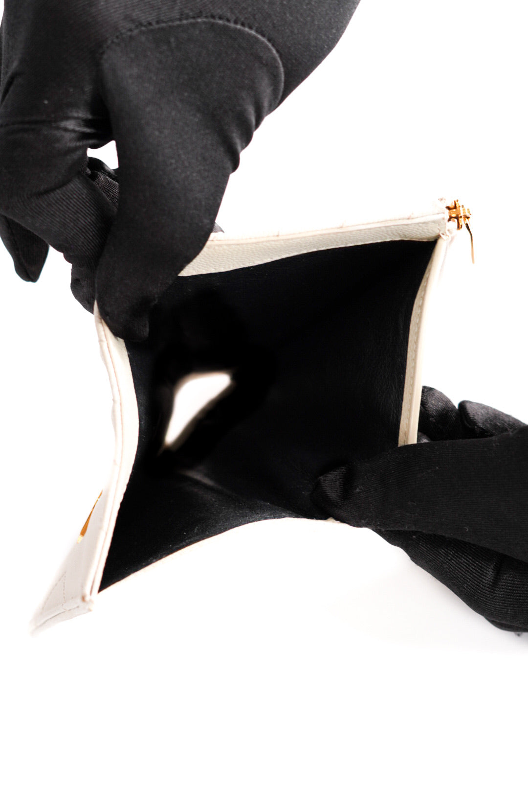 Saint Laurent Cassandre Matelassé Bifold Wallet in Grain De Poudre Leather