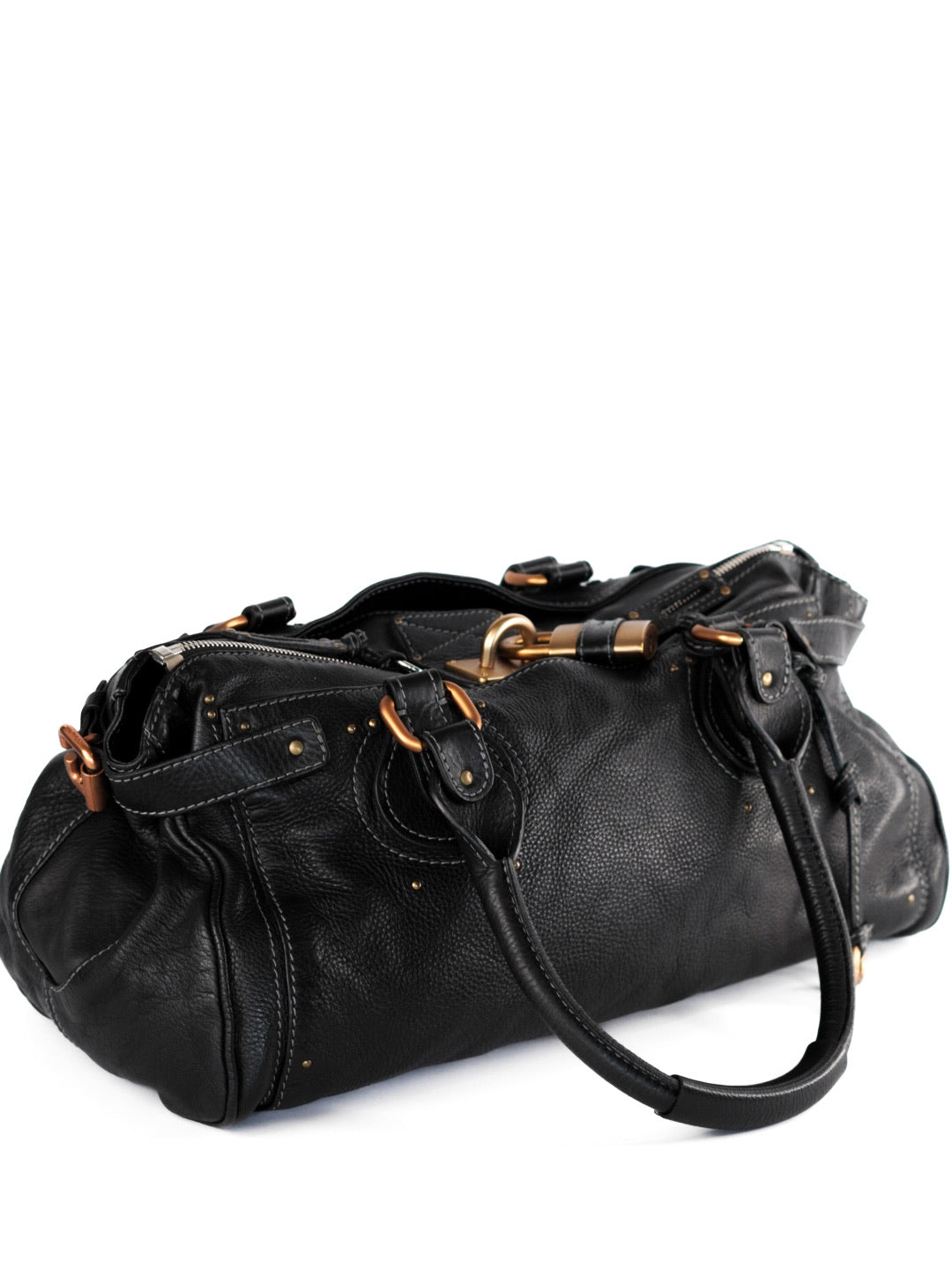 Chloé Black Paddington Leather Handbag
