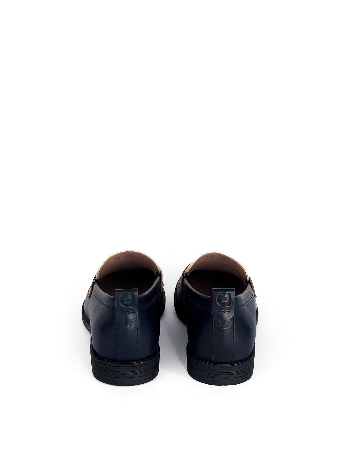 Cole Haan Leather Stassi Penny Loafer Black & White Size 6