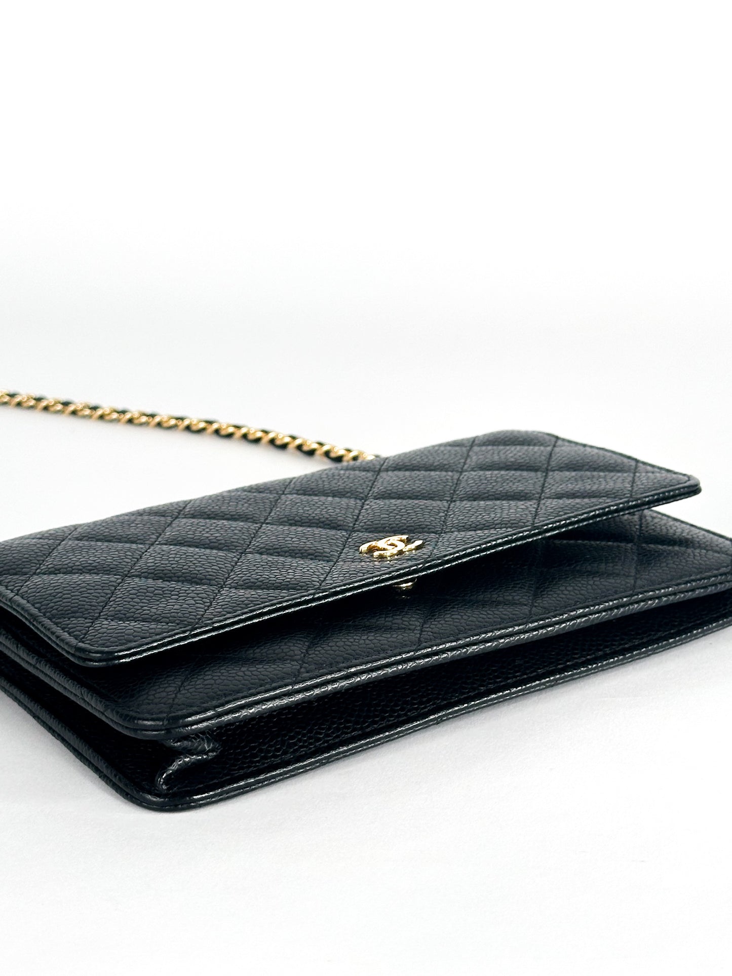 Chanel Classic Wallet On Chain Black Caviar Gold Hardware