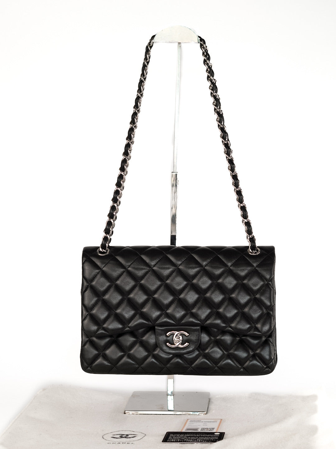 Chanel Medium Double Flap Bag Lambskin Noir
